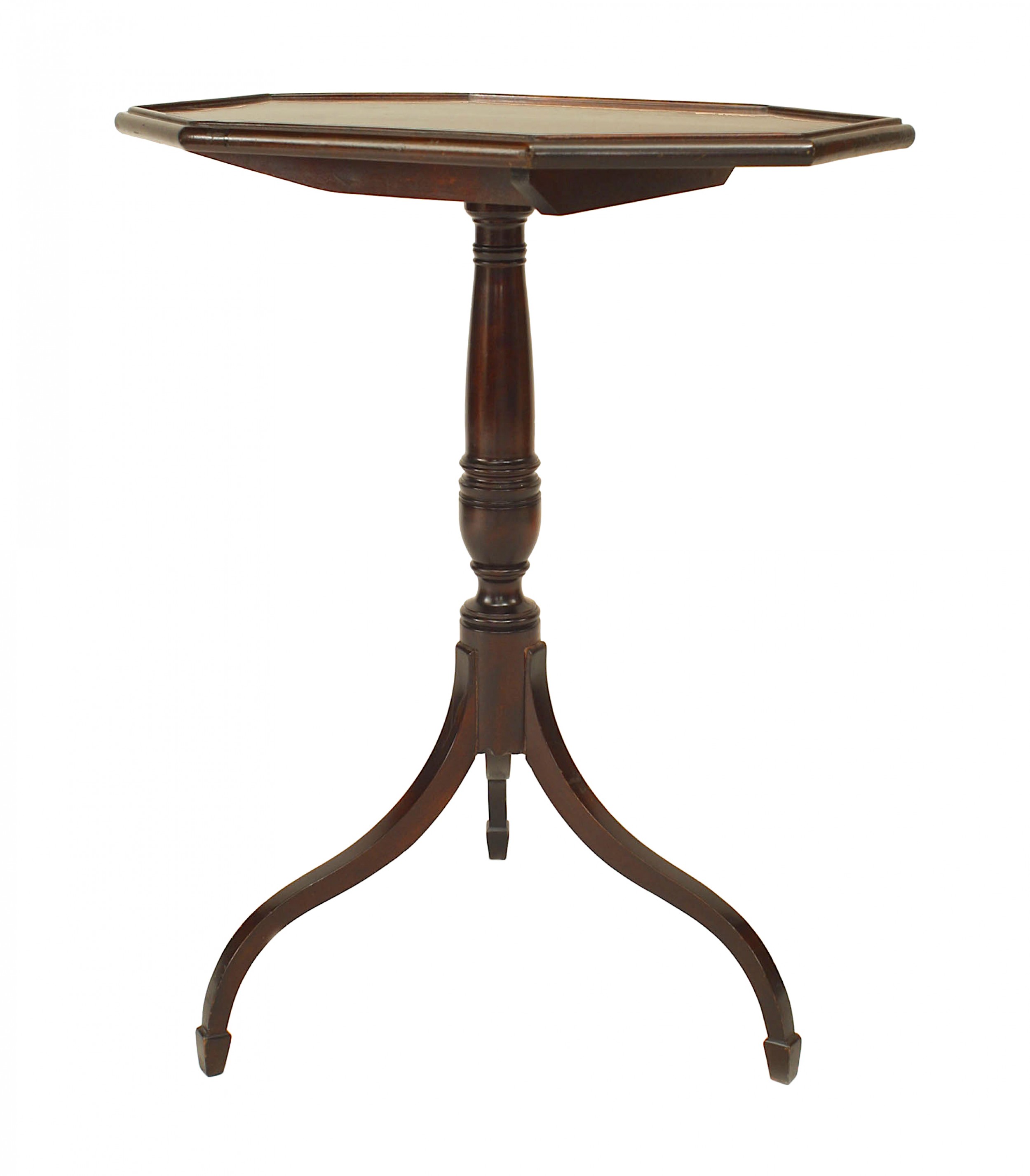 English sheraton style mahogany end table 1