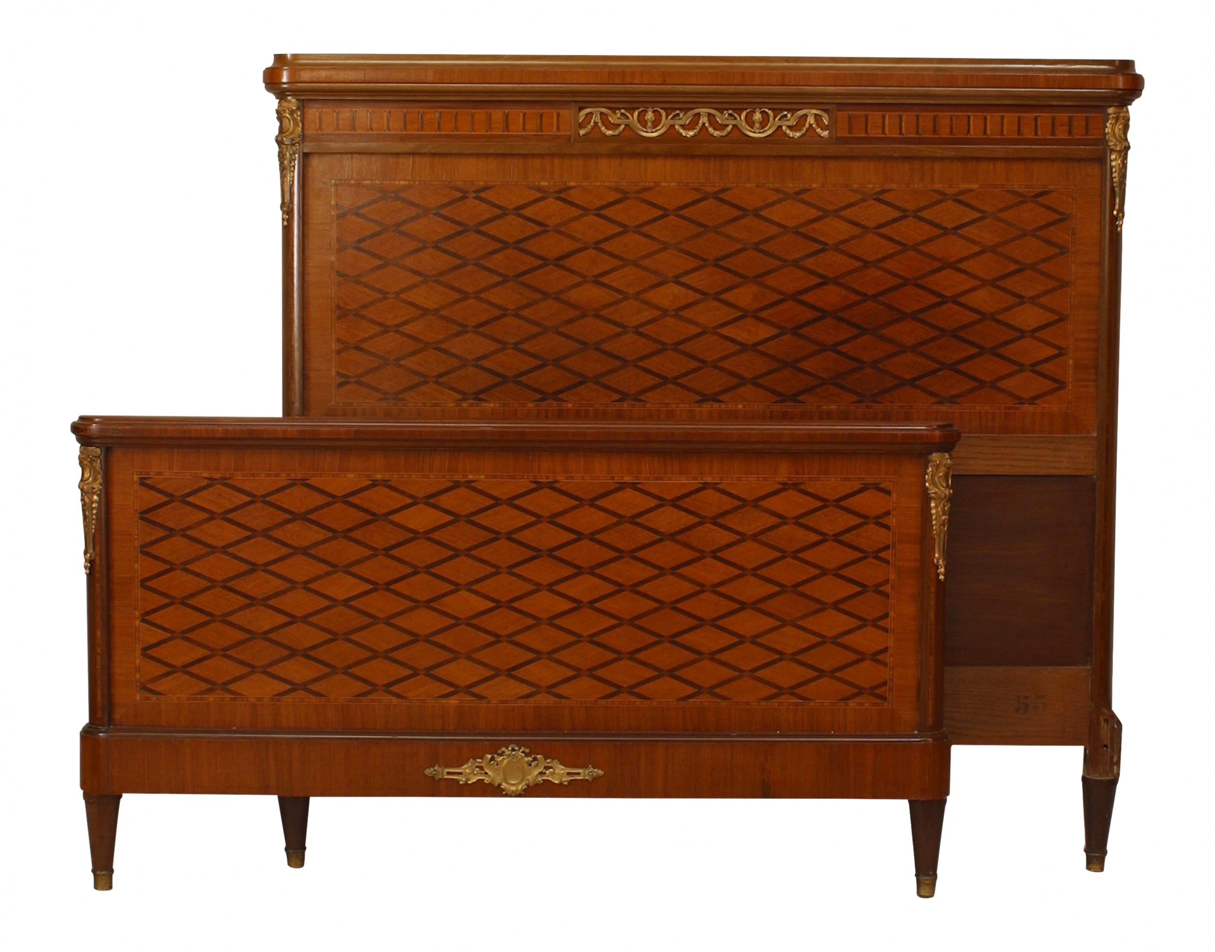 French louis xvi mahogany full bed 1