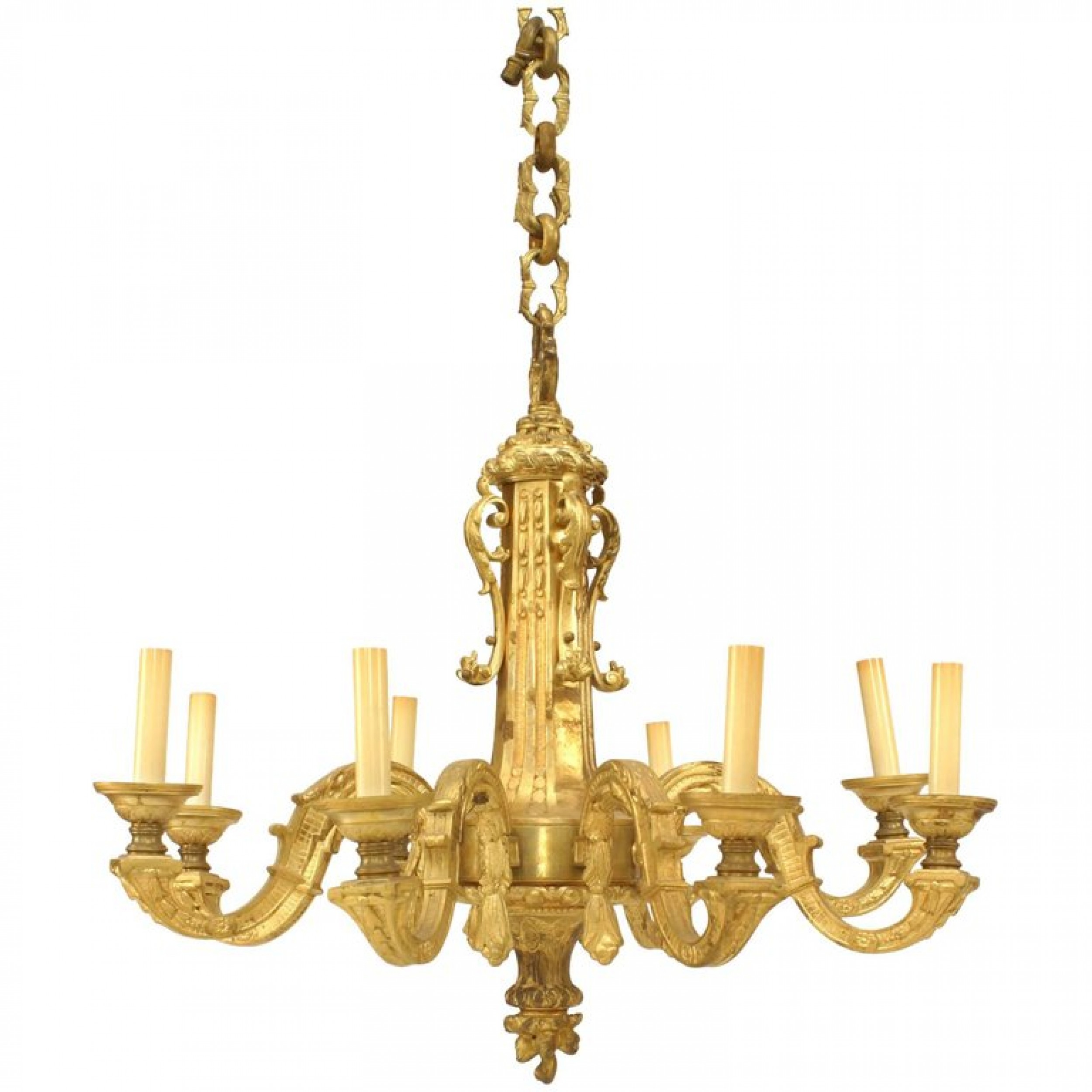 French louis xvi style gilt bronze chandelier