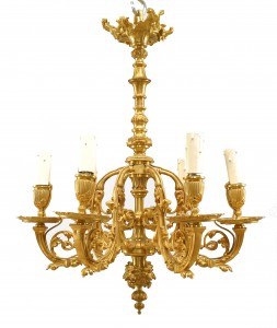 French victorian gilt bronze chandelier