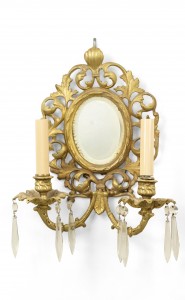 French victorian gilt bronze wall sconce