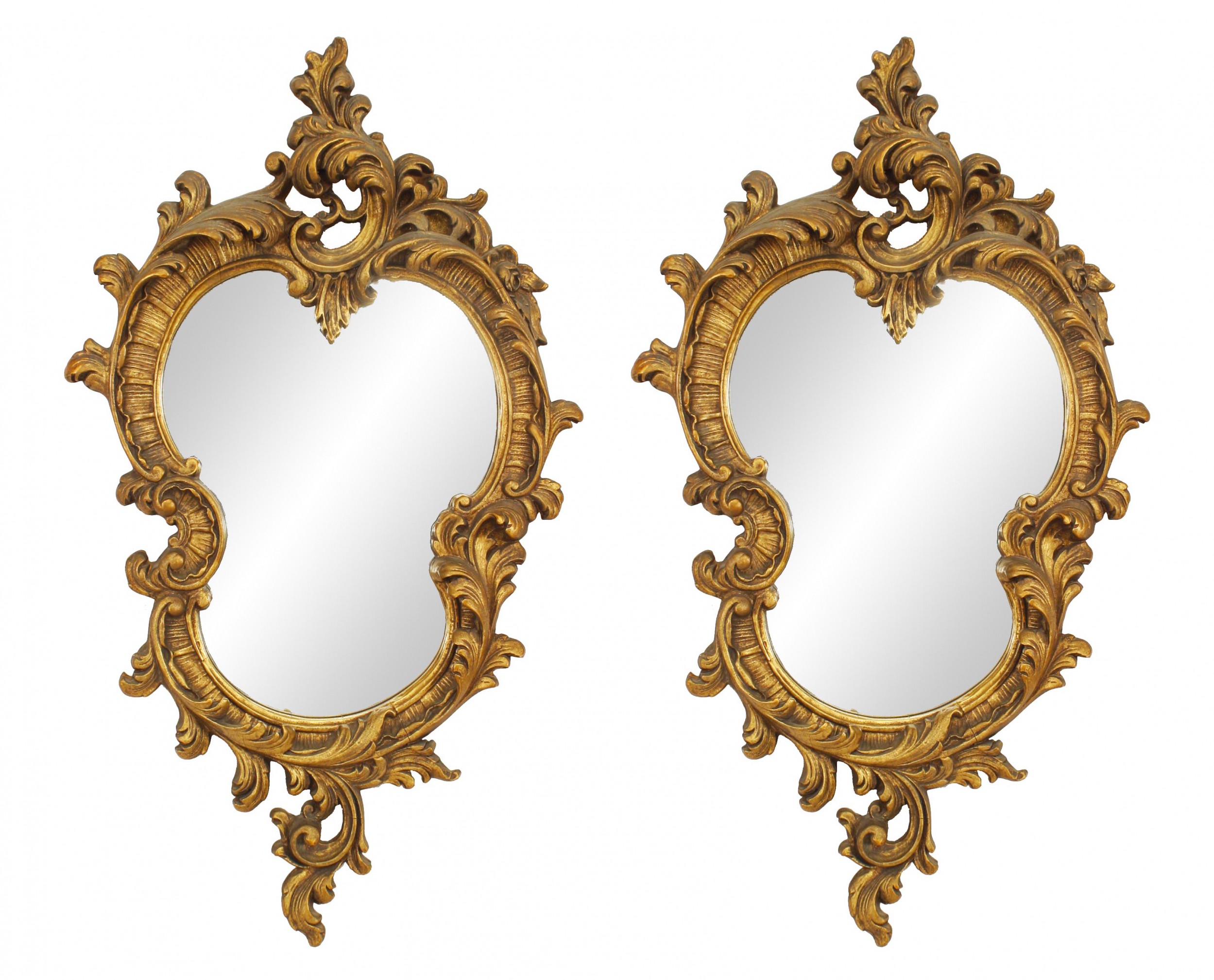 French louis xv style gilt wood wall mirrors 1