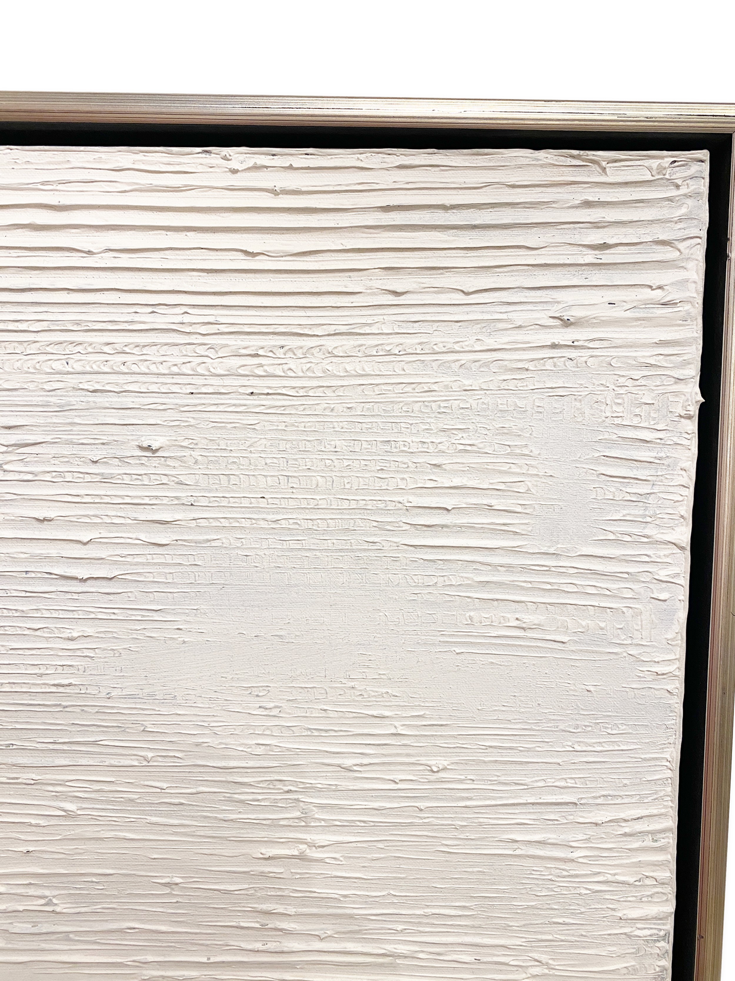 White on white textured oil painting
