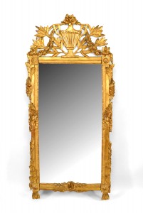 Italian neo classic gilt carved wall mirror
