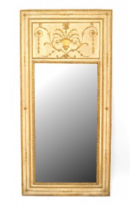 Italian neo classic painted trumeau wall mirror 1