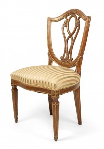 Italian neo classic shield side chair