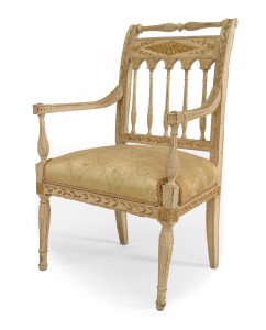 French directoire gilt arm chair