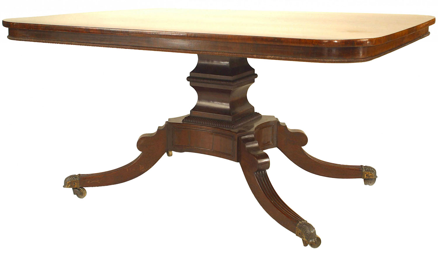 English sheraton mahogany dining table 1