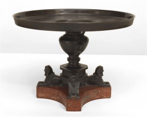 Italian neoclassic egyptian style bronze tazza