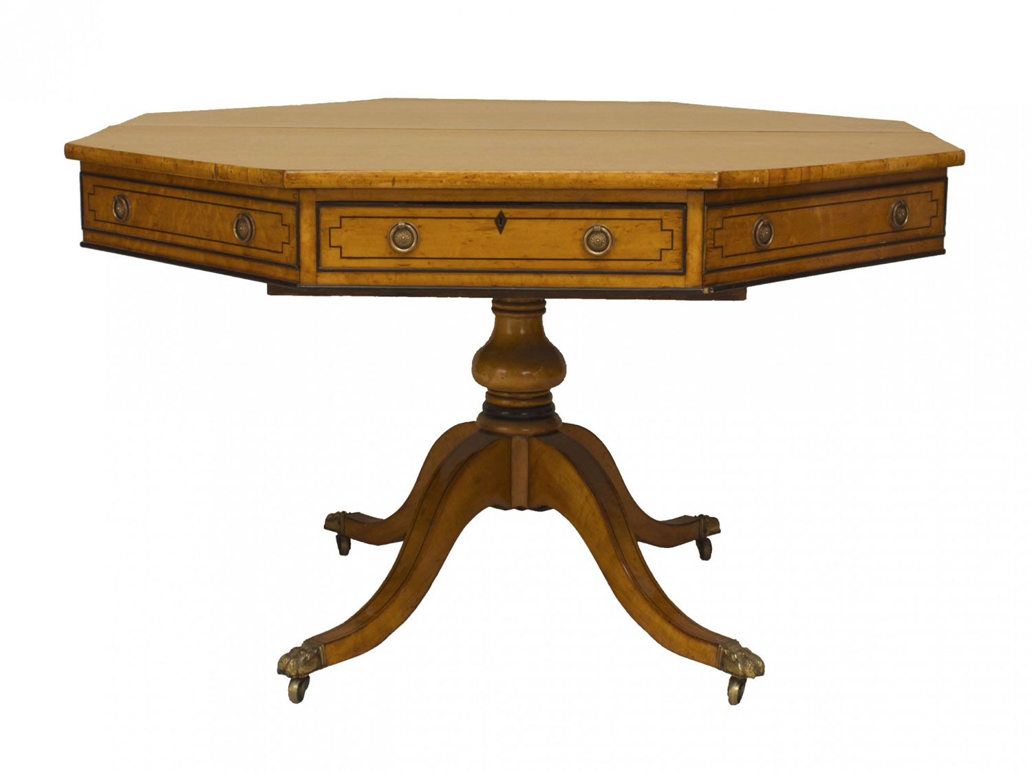 English regency maple center table