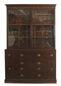 English georgian mahogany secretary bookcase
