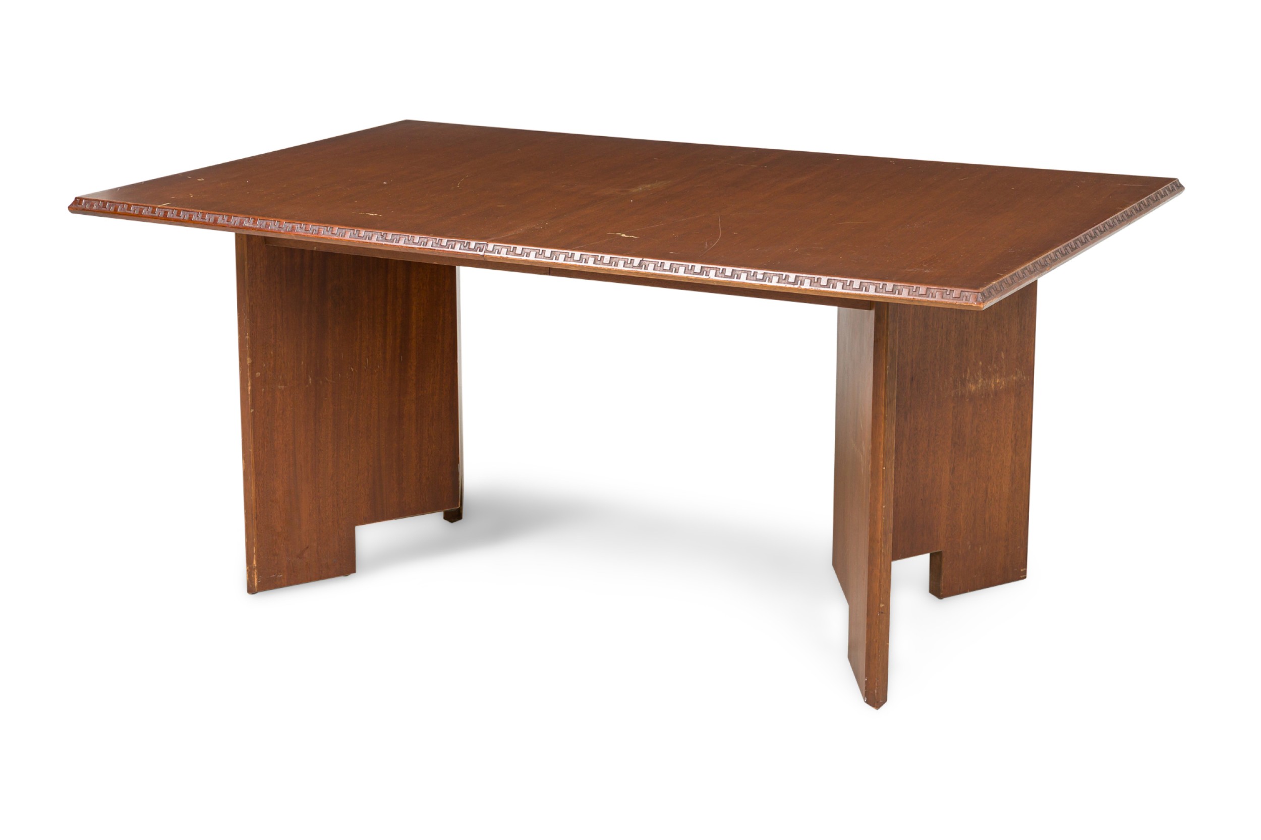 Frank lloyd wright mid century american mahogany extension dining table