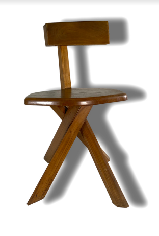 Pierre chapo french mid century modern oak chair