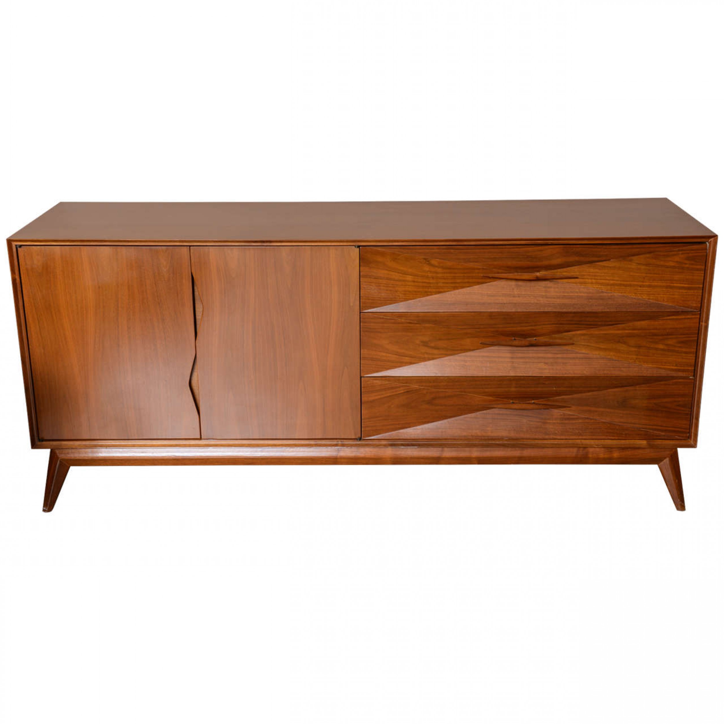 Albert parvin mid century modern walnut cabinet