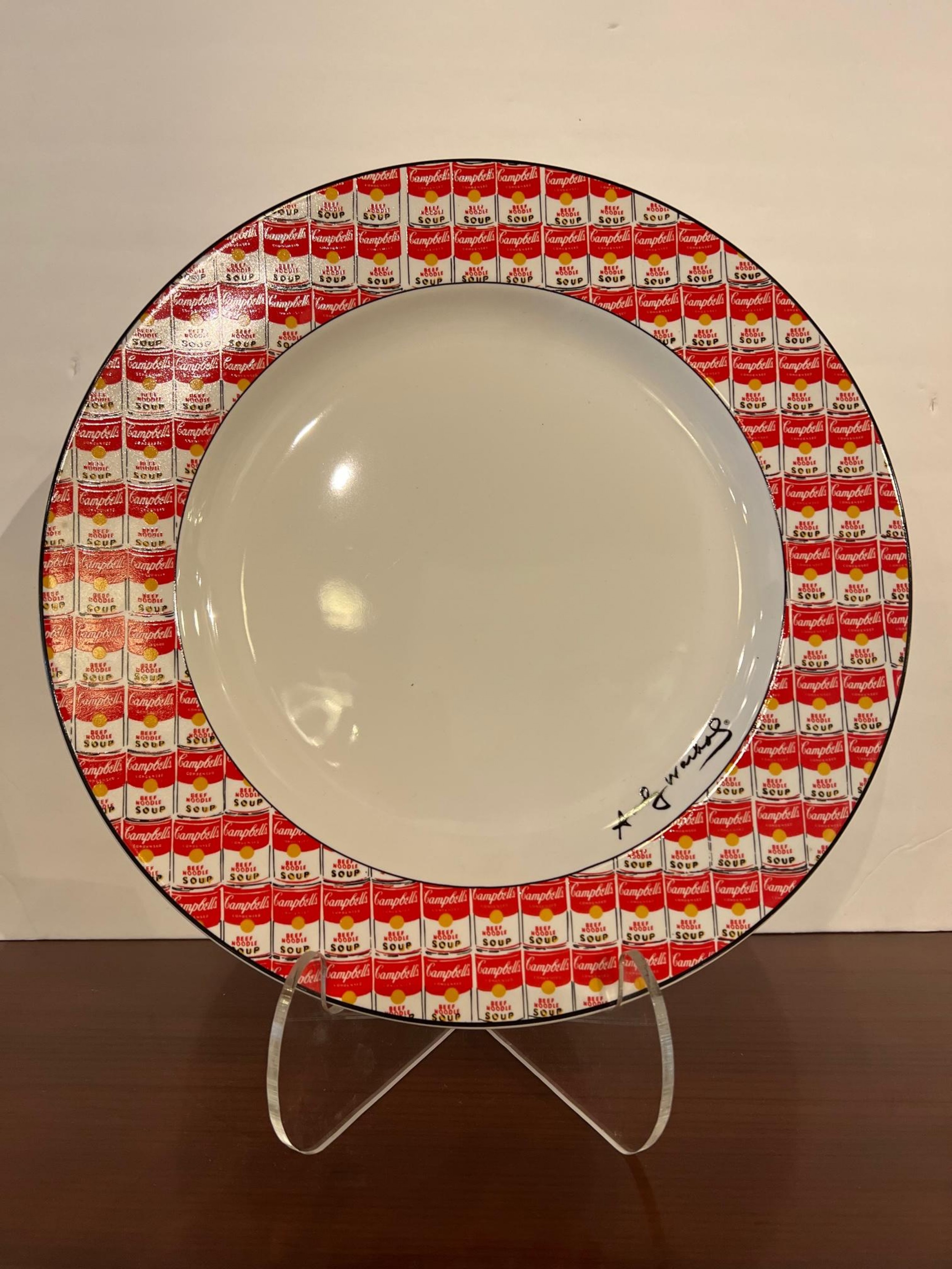Andy warhol american modern 100 cans pattern salad plates