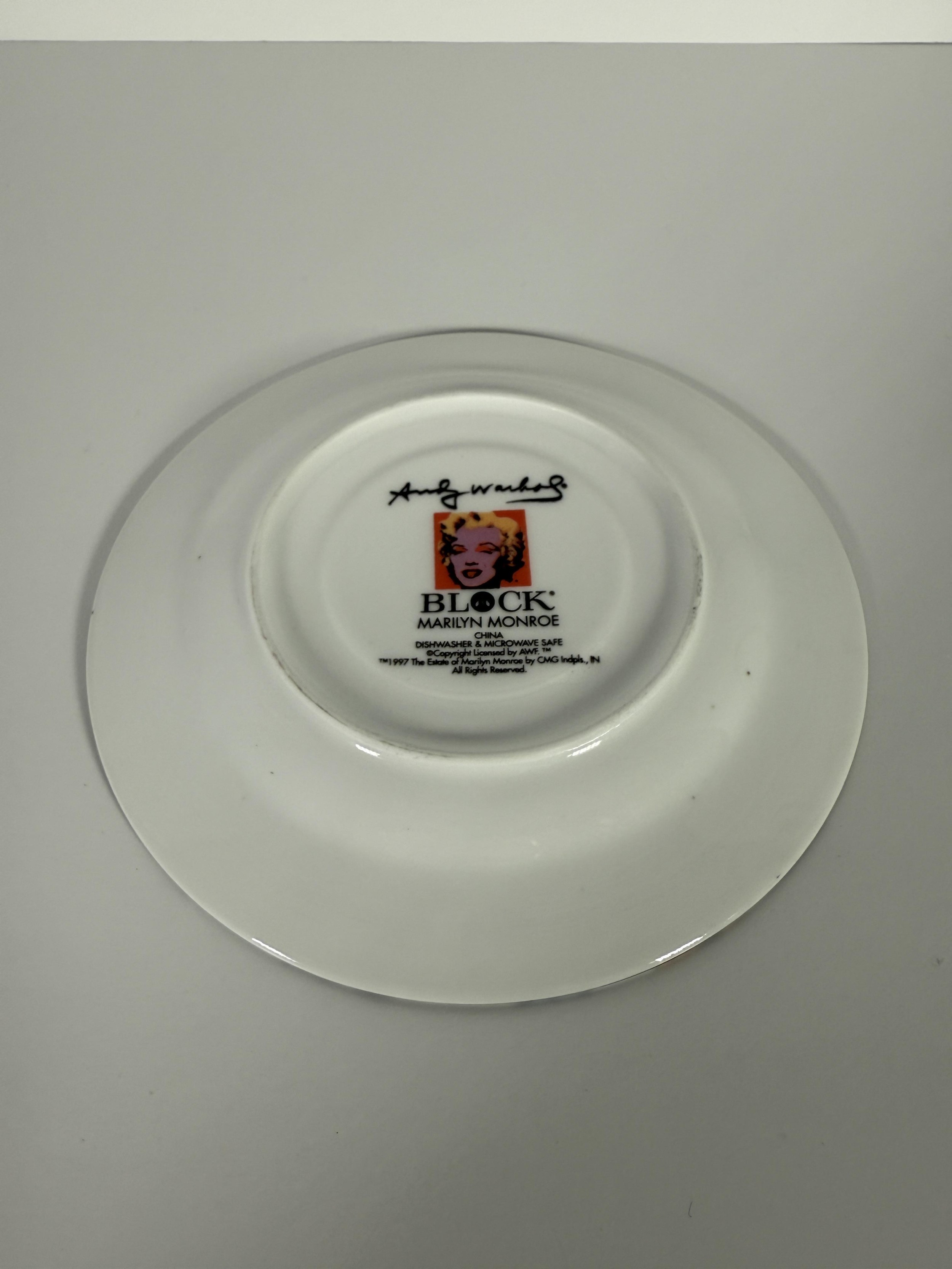 Andy warhol american modern some like it hot pattern saucers 1