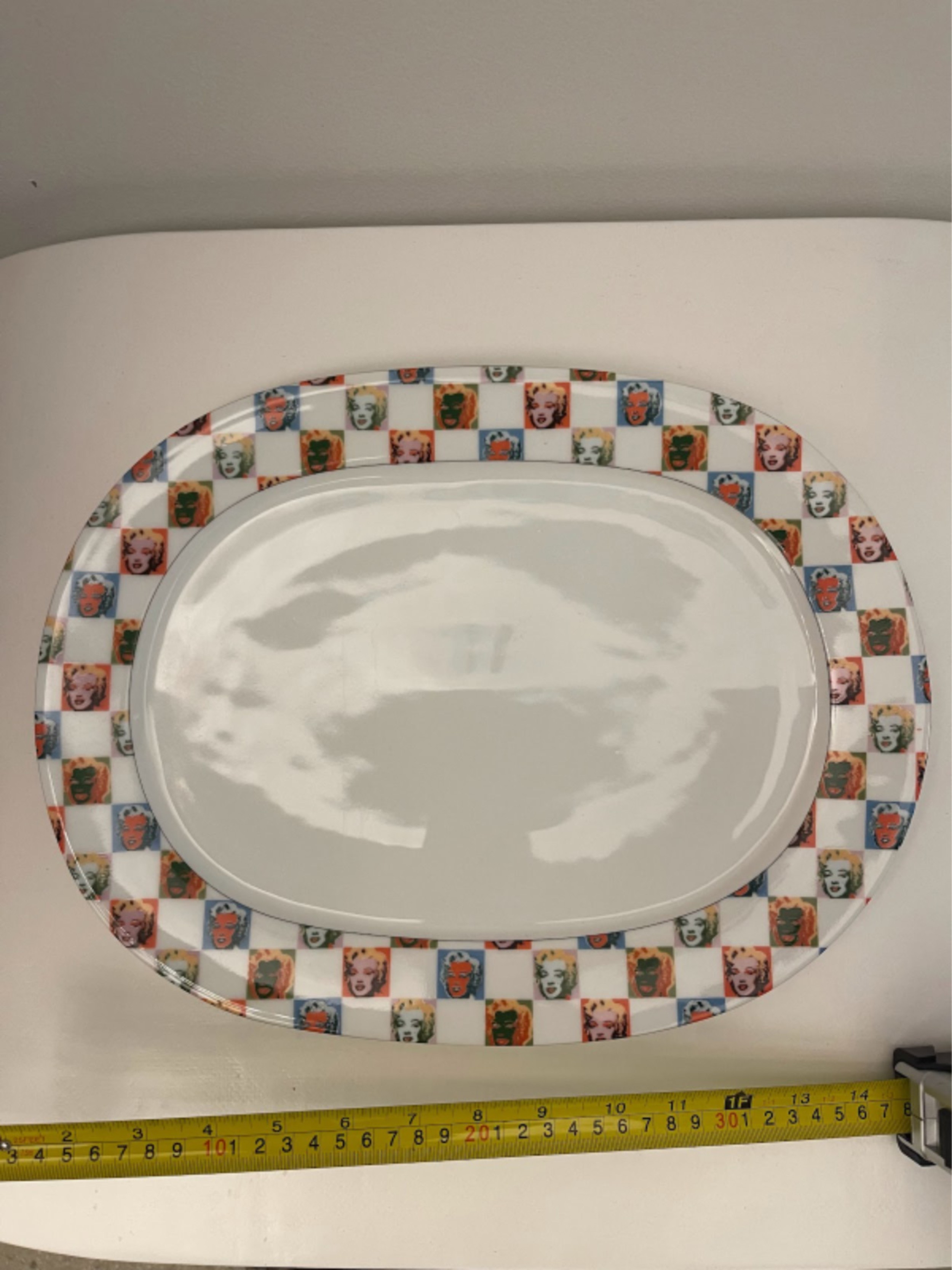 Andy warhol american modern some like it hot pattern oval platter 1