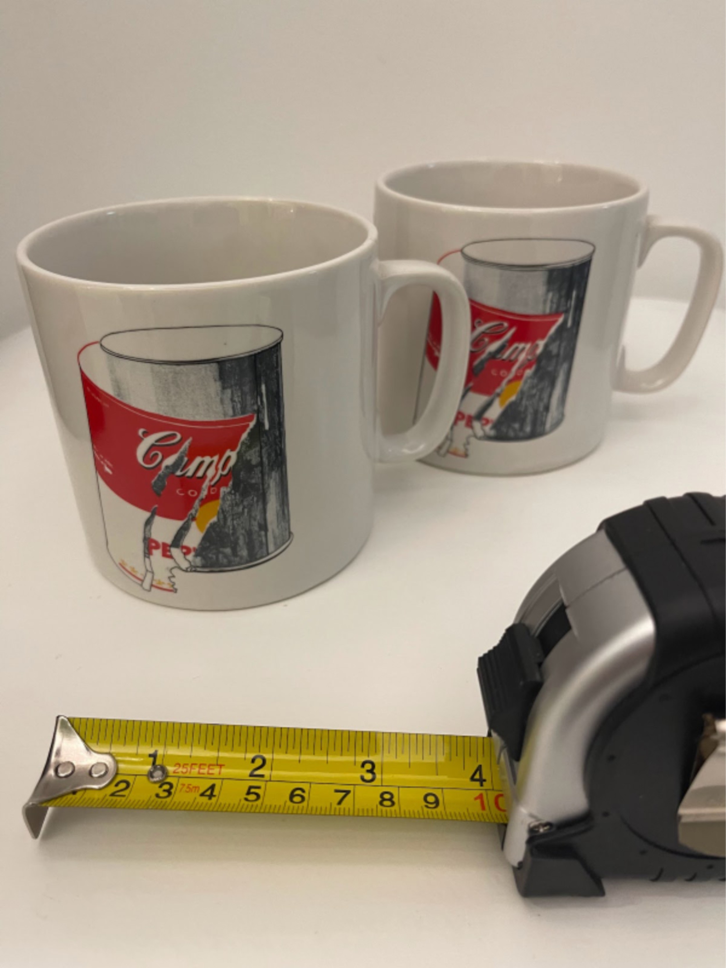Andy warhol american modern campbells soup pattern coffee mugs