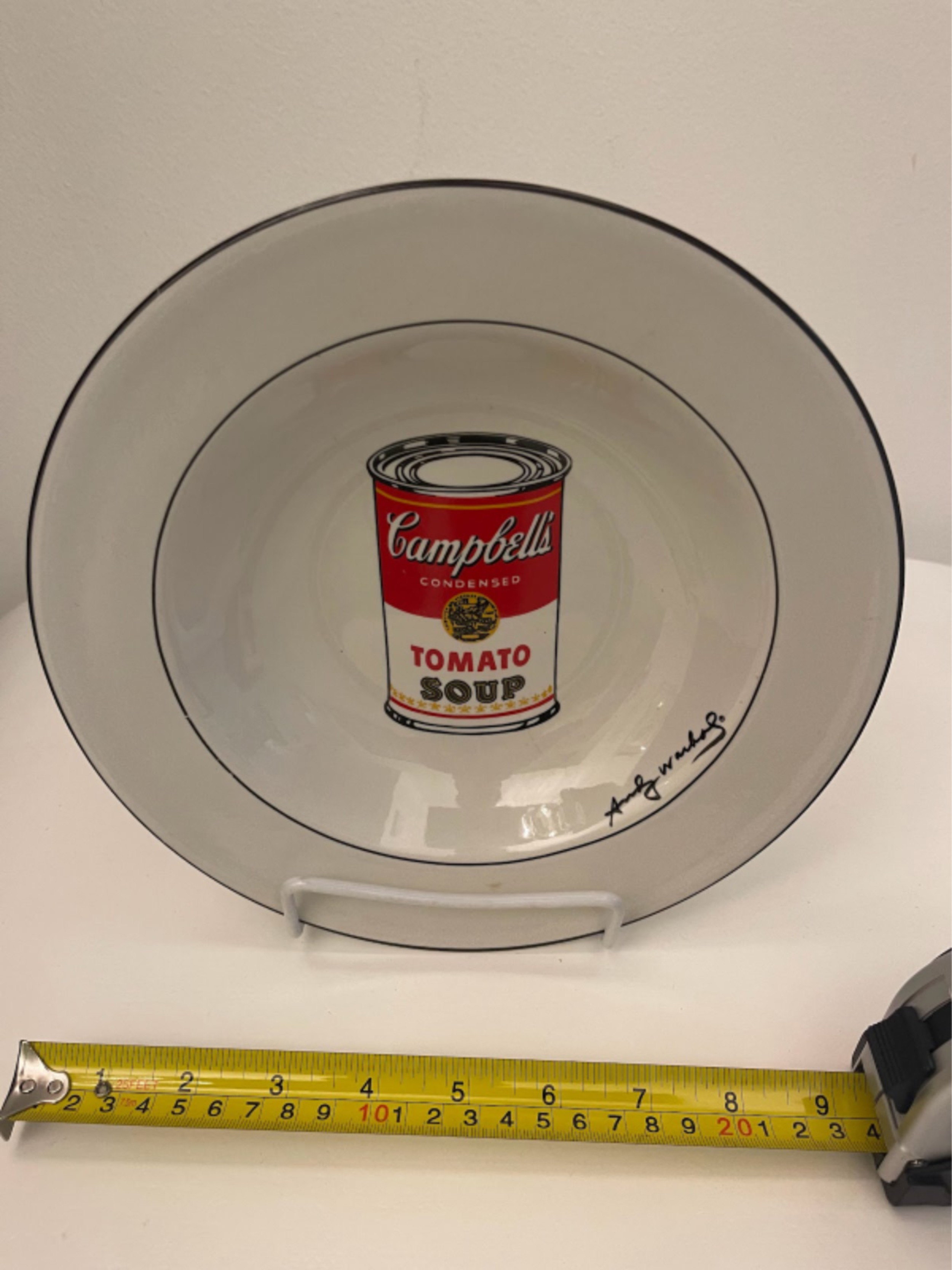 Andy warhol american modern tomato rice campbells soup pattern soup bowls