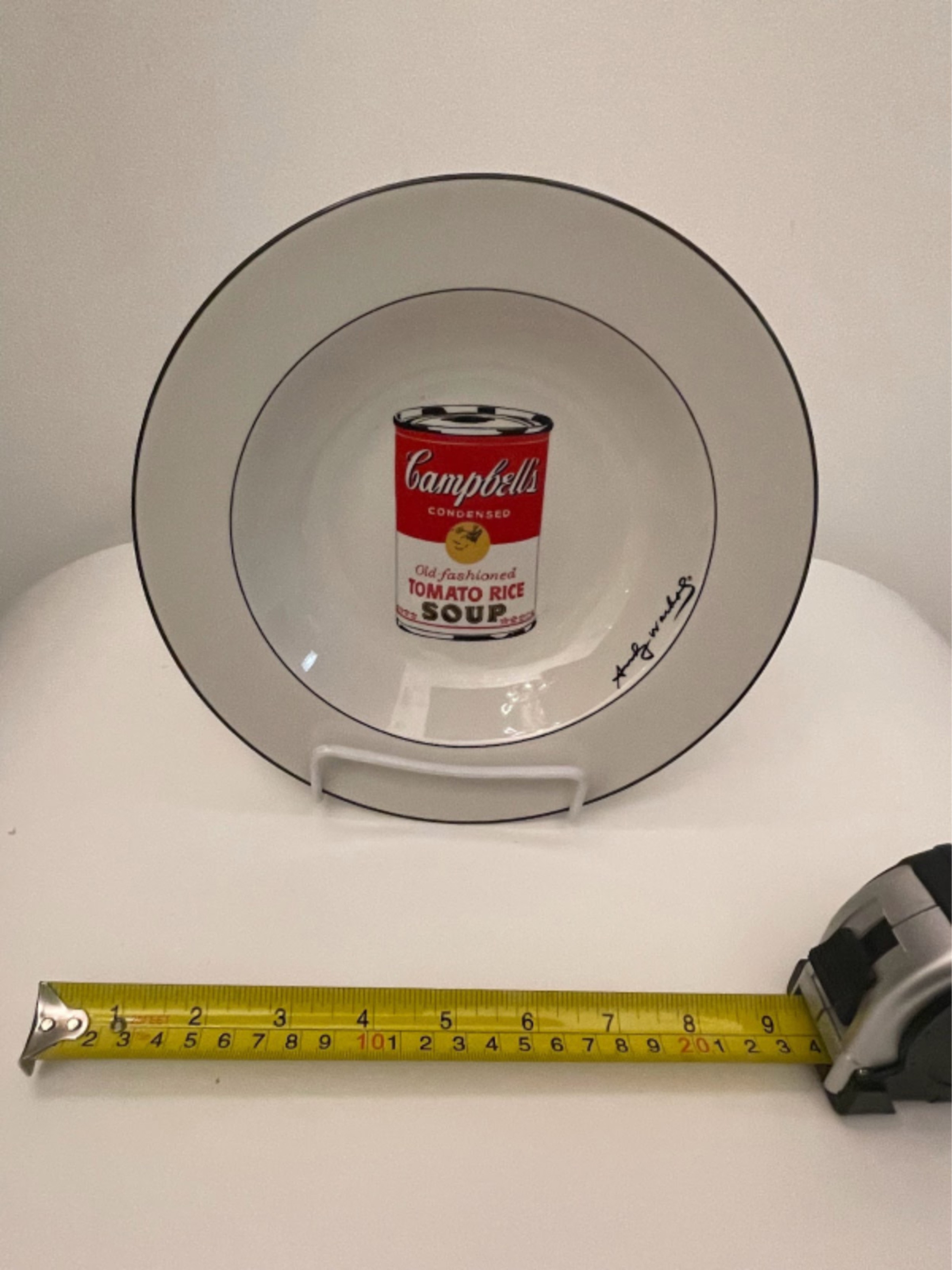 Andy warhol american modern tomato rice label campbells soup pattern soup bowls