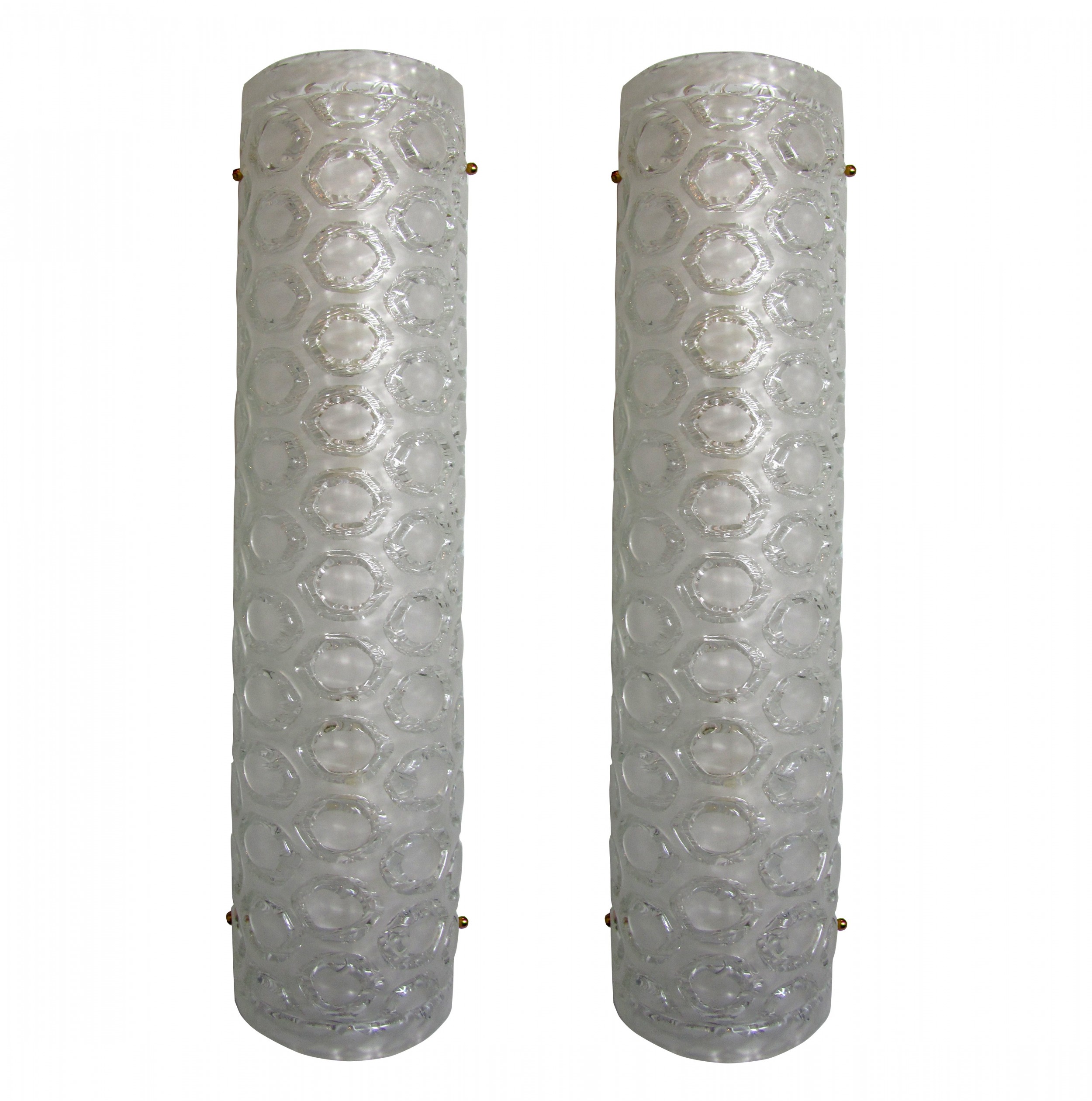 Pair of italian modern sconces by venini