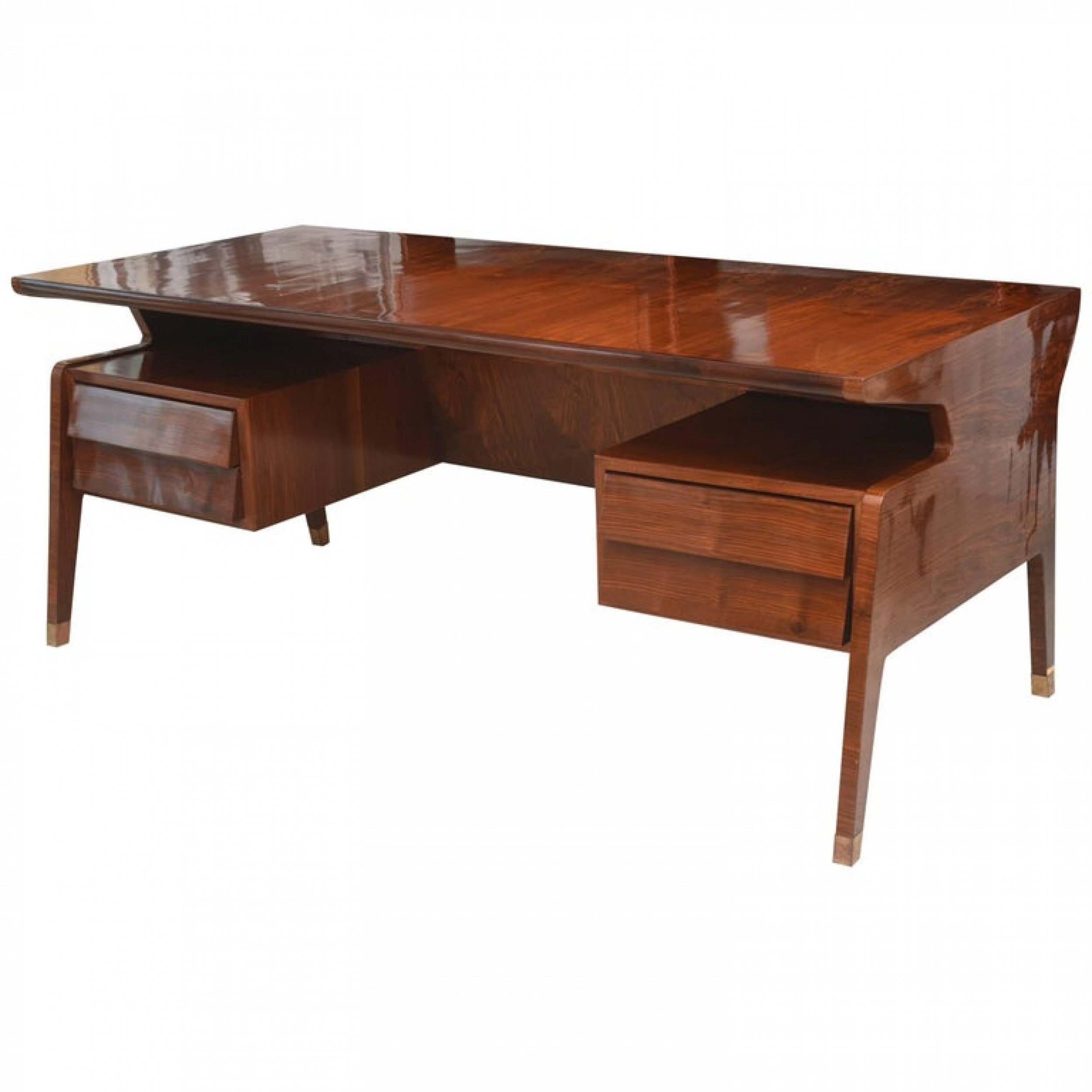 Italian modern rosewood desk guglielmo ulrich