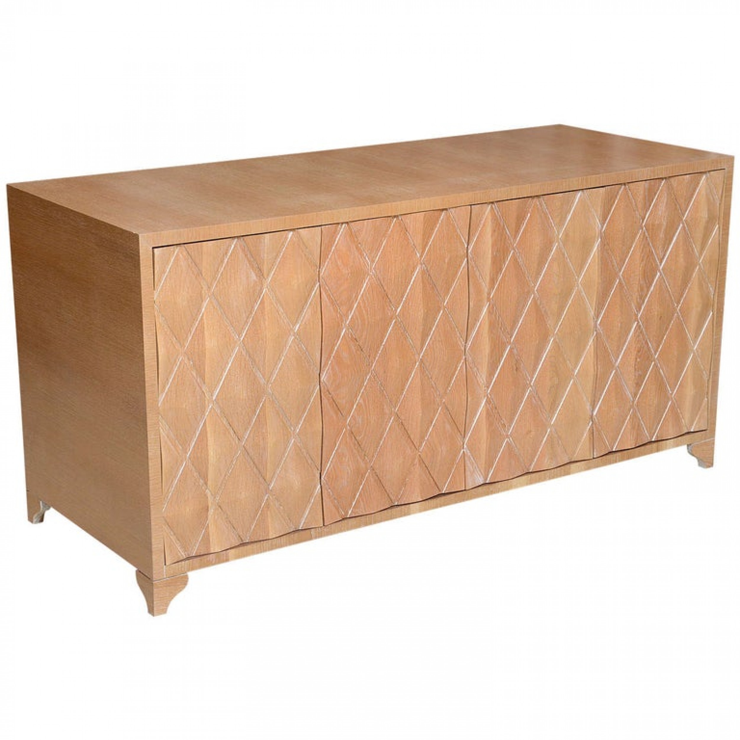 Cerused oak four door buffet or credenza jamie herzlinger