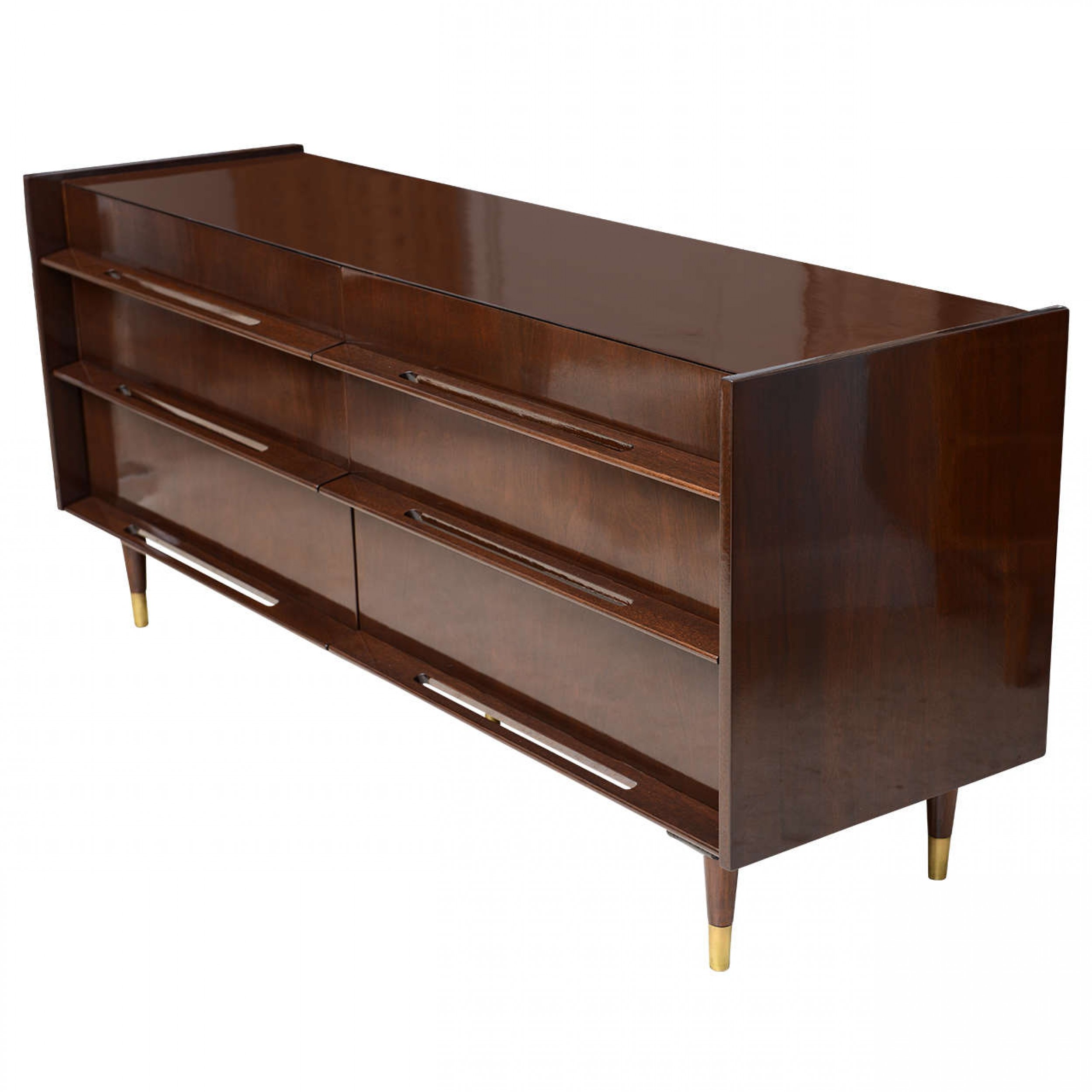 Sir edmond spence mahogany six drawer chest