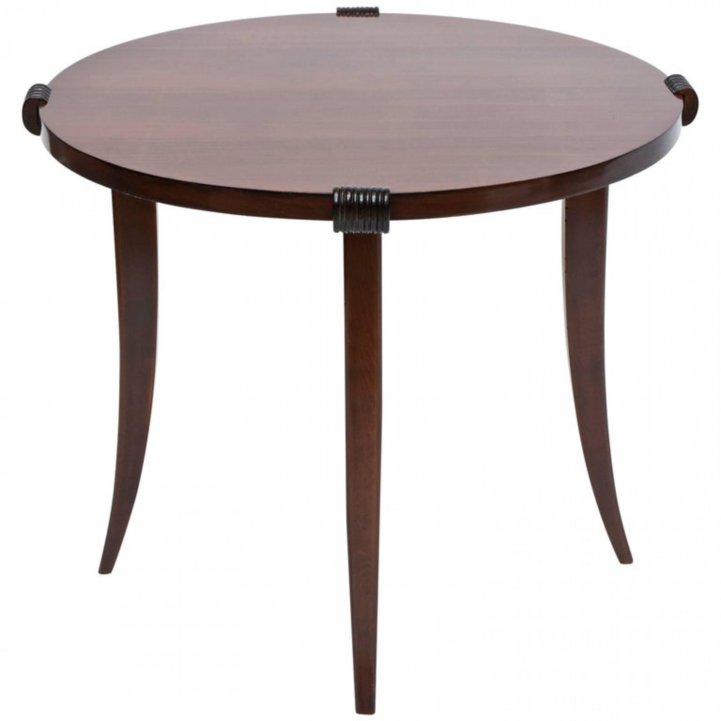 French late art deco rosewood occasional table gueridon maurice jallot