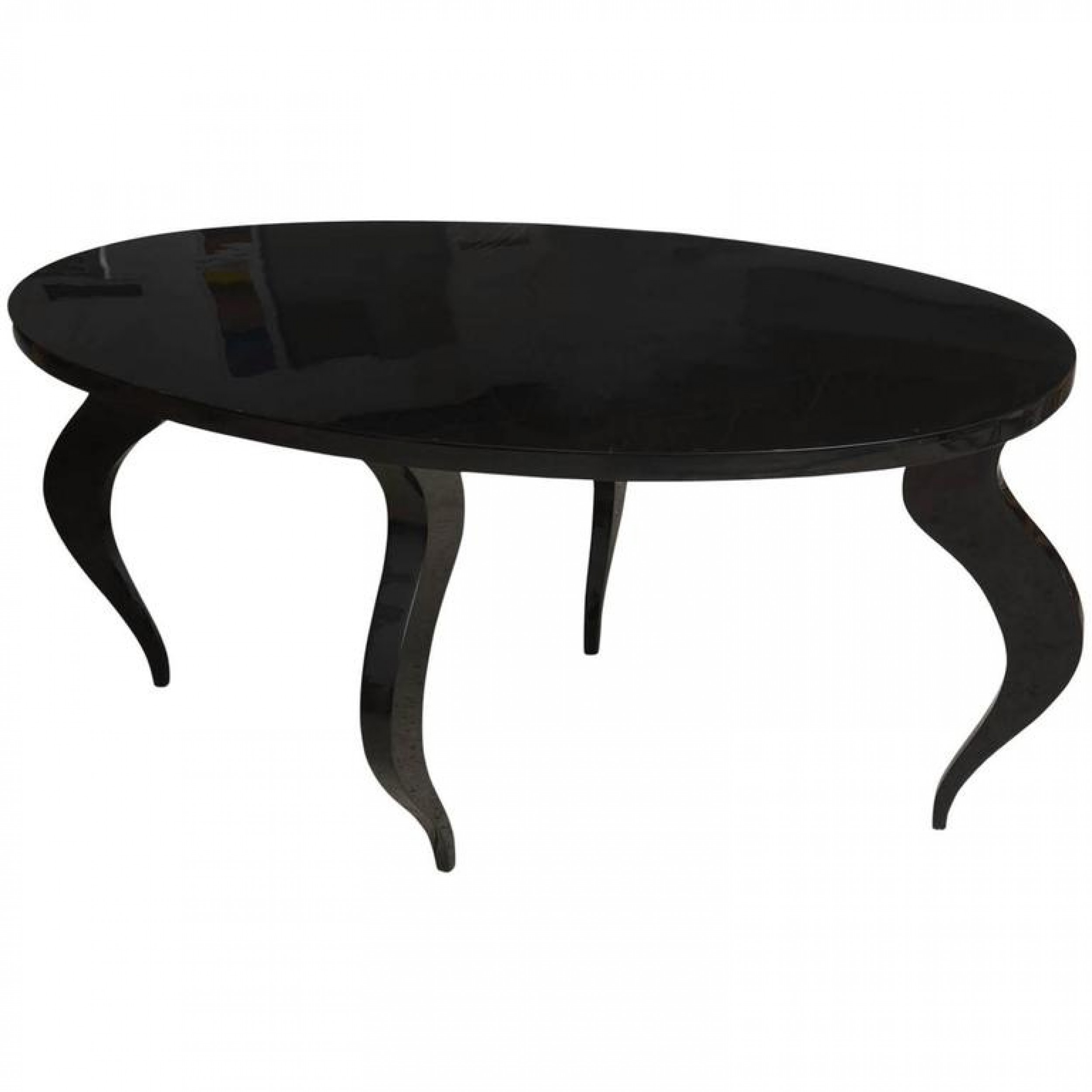 Italian modern black lacquer centerdining table