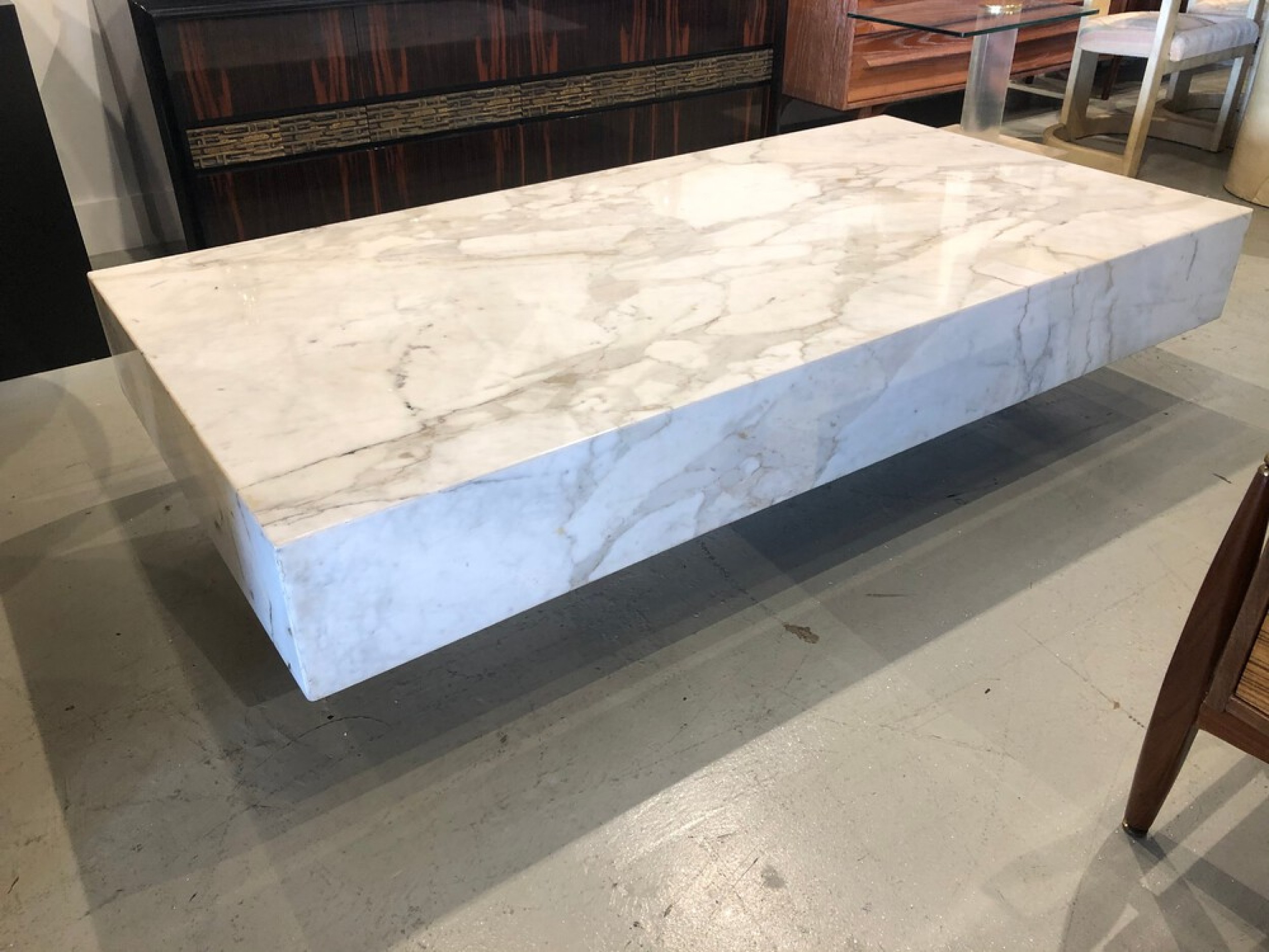 Italian modern floating marble table