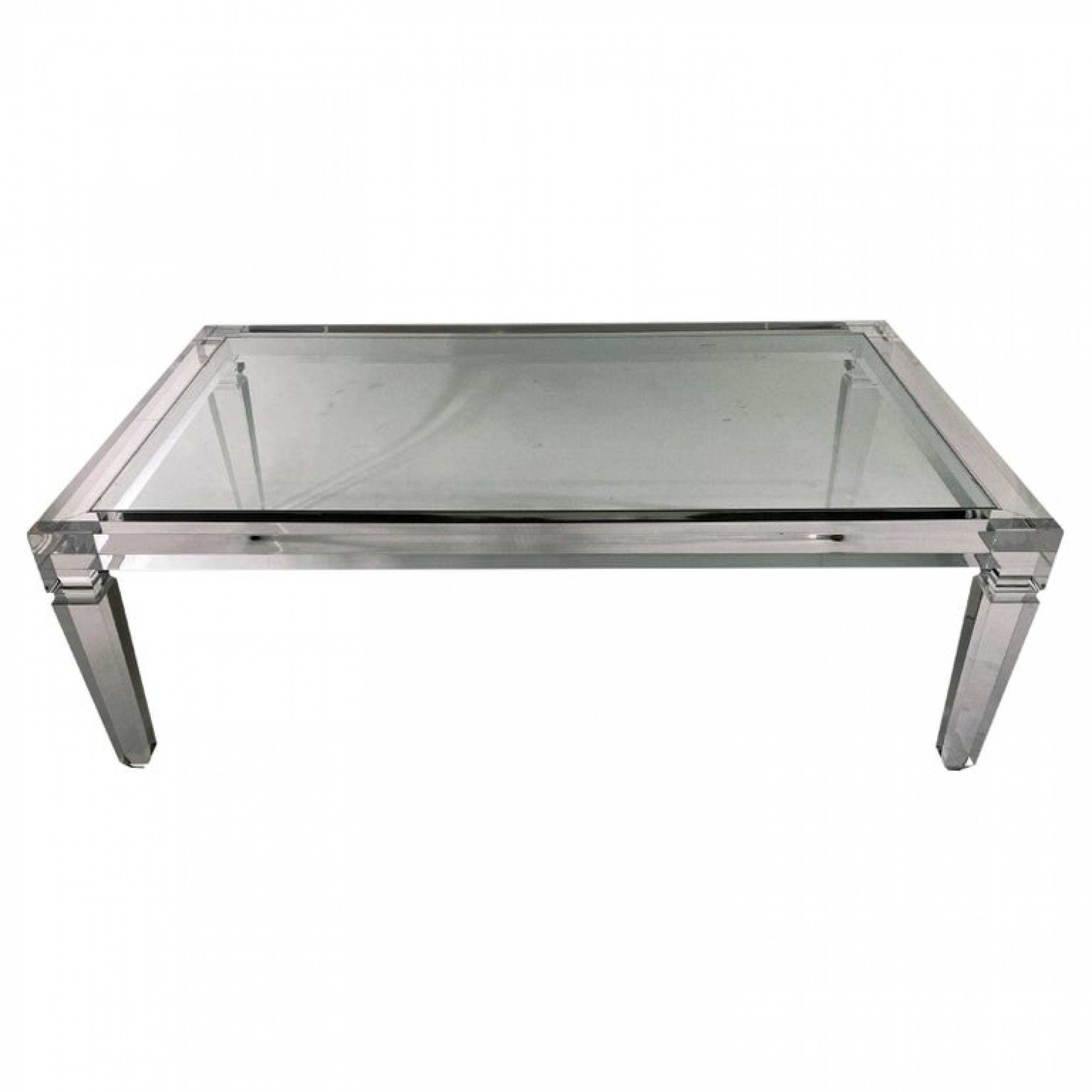 American modern lucite and glass cocktail table charles hollis jones