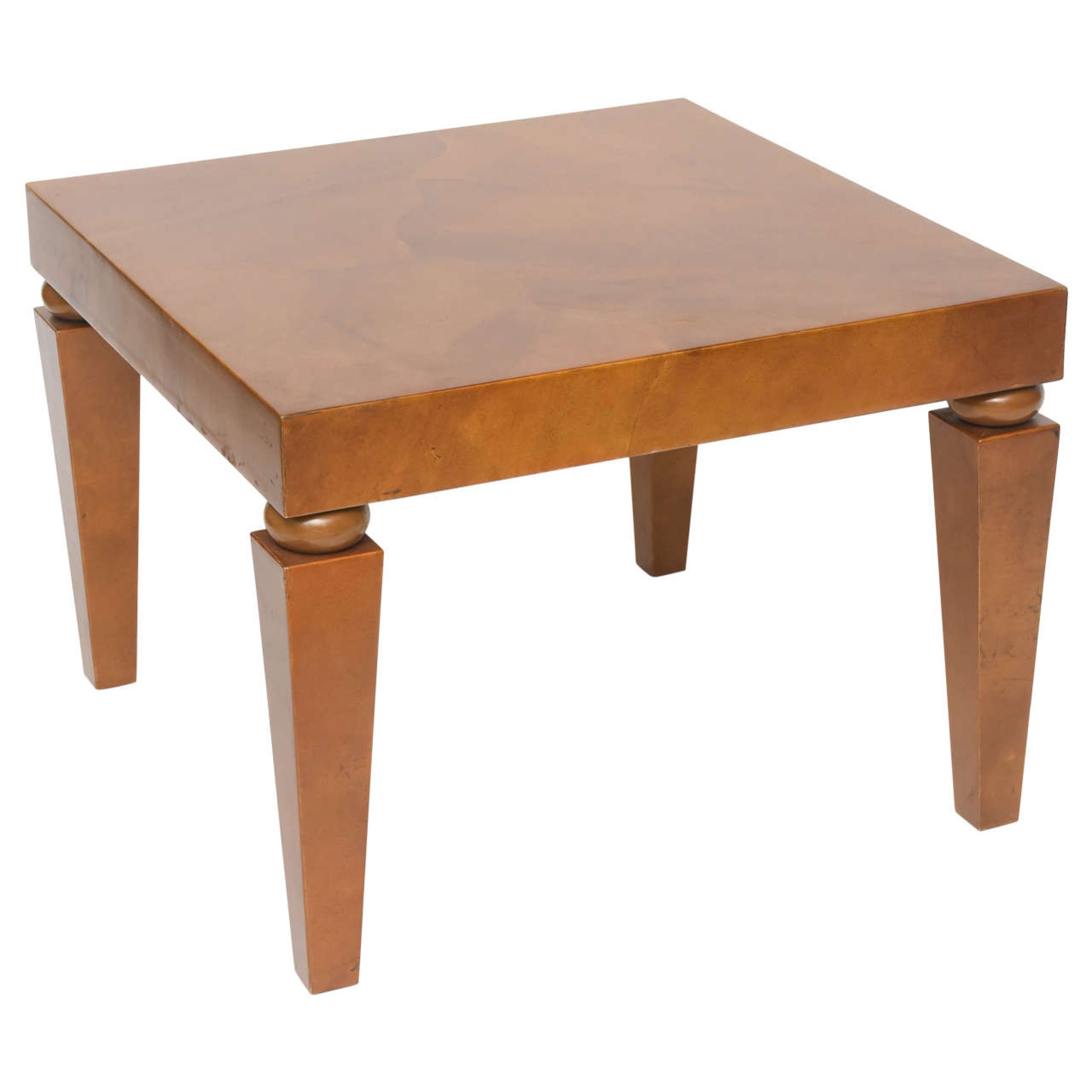 American Mid Century modern goatskin occasional table karl springer