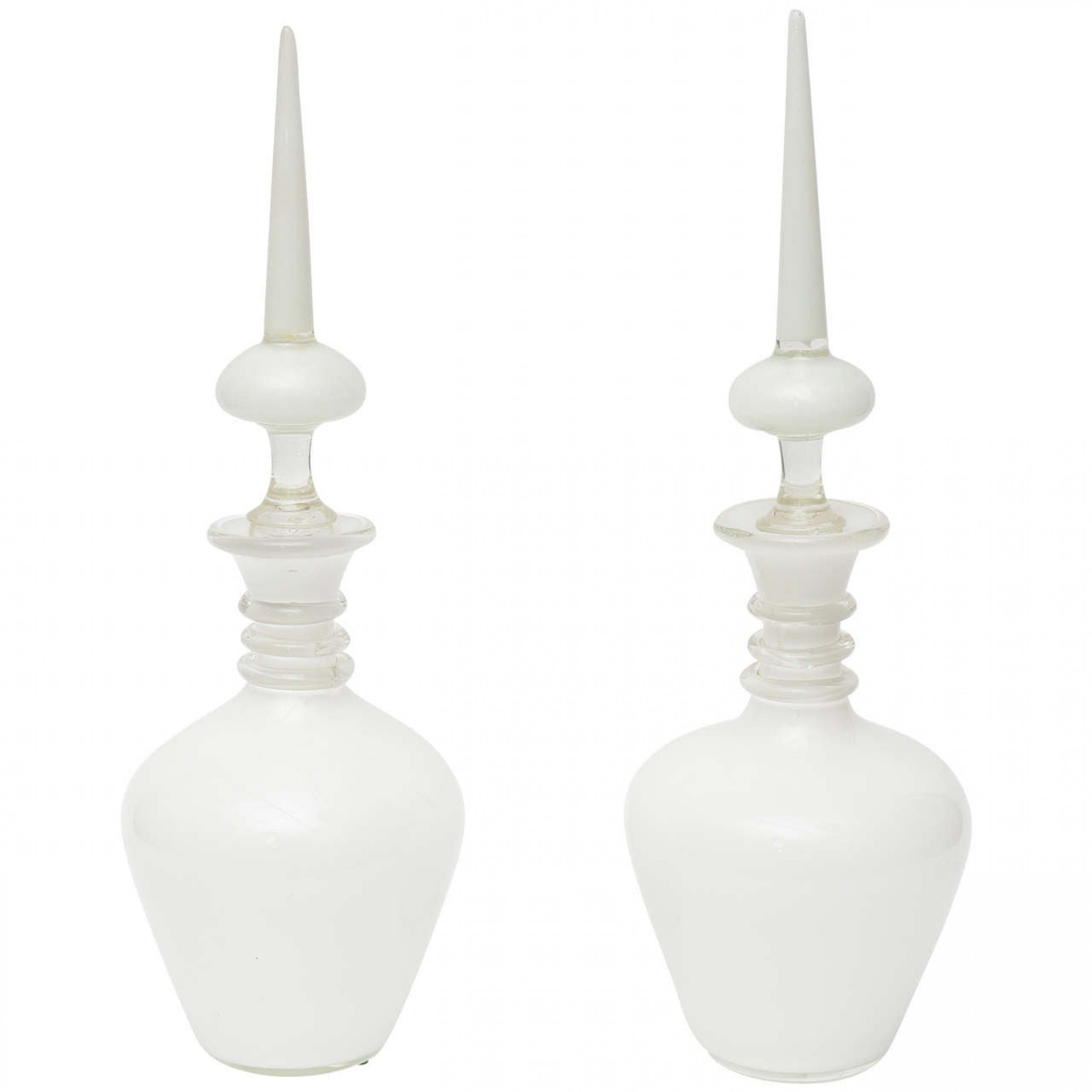 Fine pair italian glass decanters seguso murano