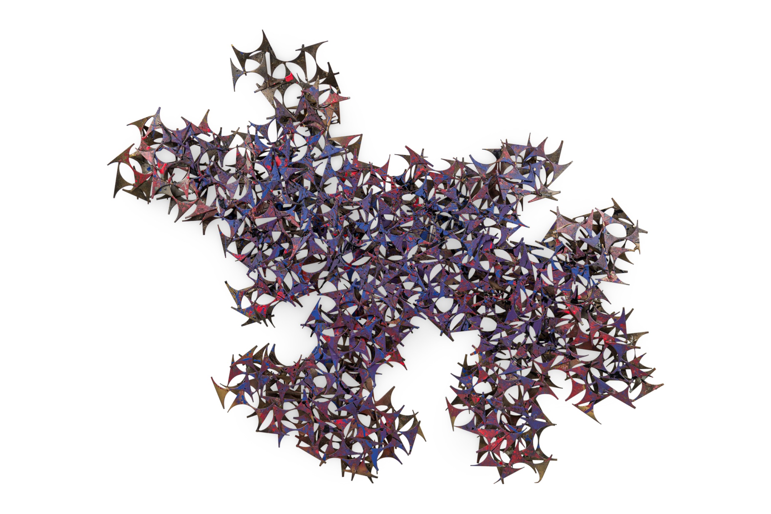 American modern abstract sculptural splatter painted wall art curtis jeré 1970