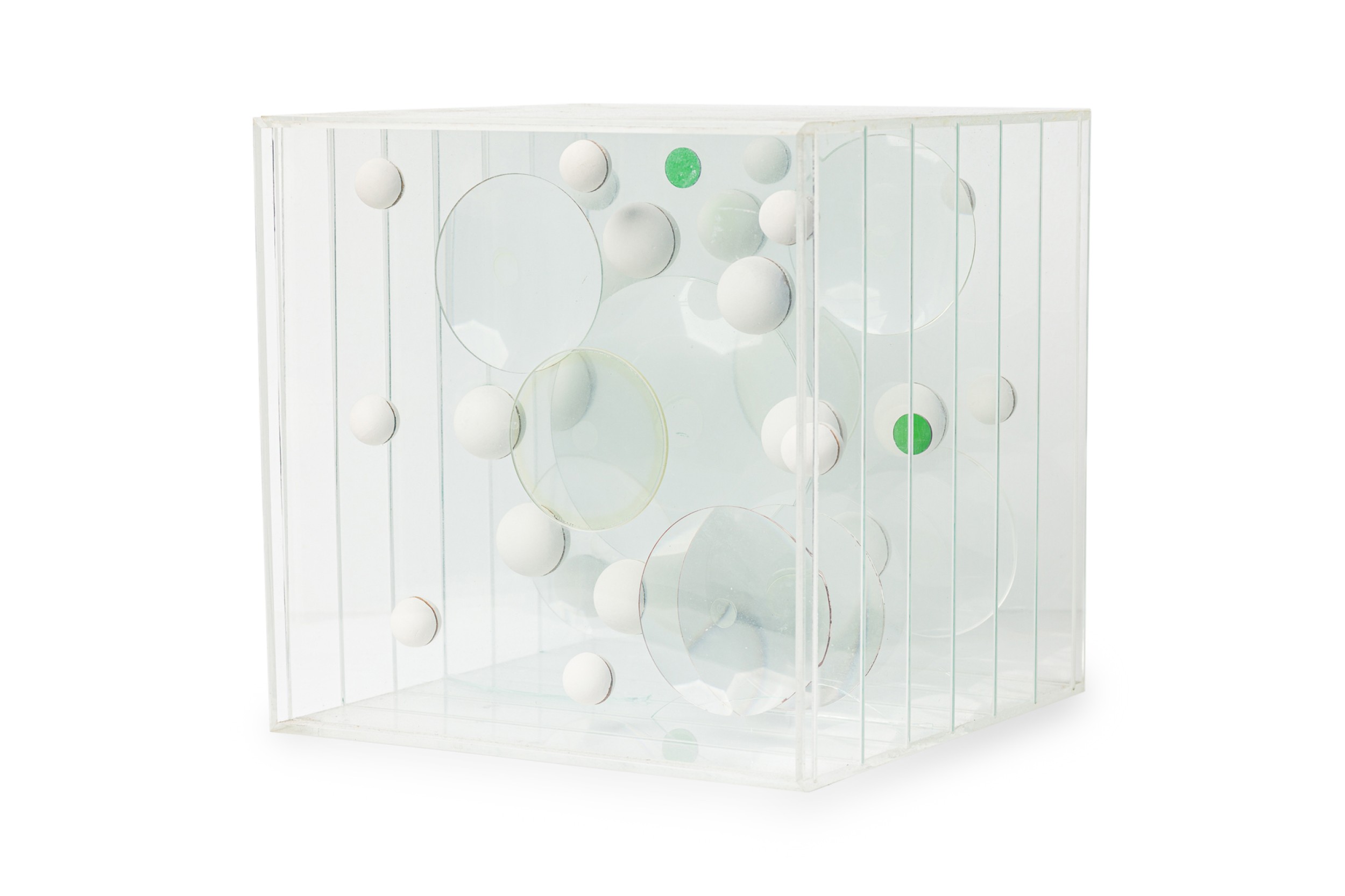 Franco scuderi italian mid century lucite cube art piece 1970s