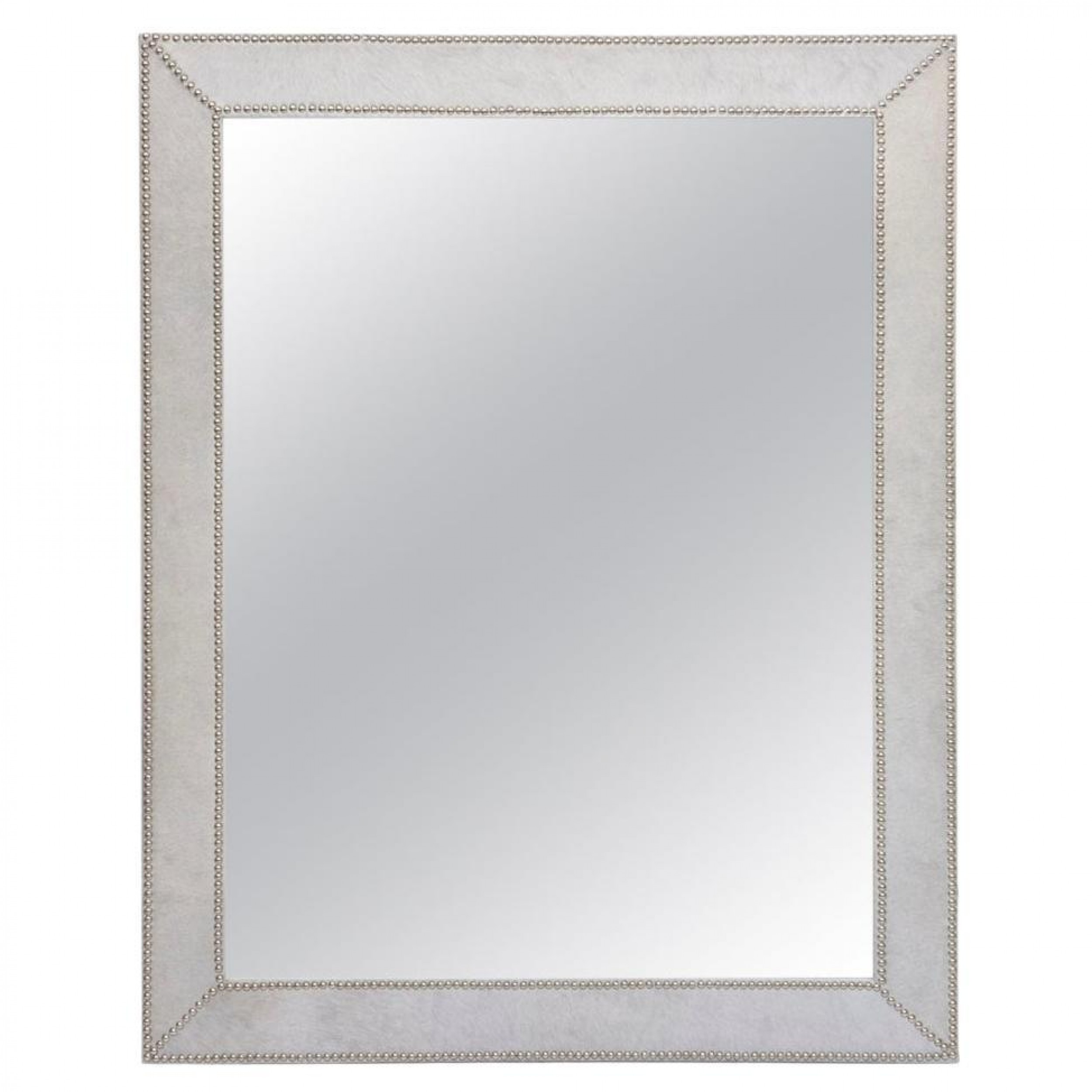 French modern pony and nickel mirror