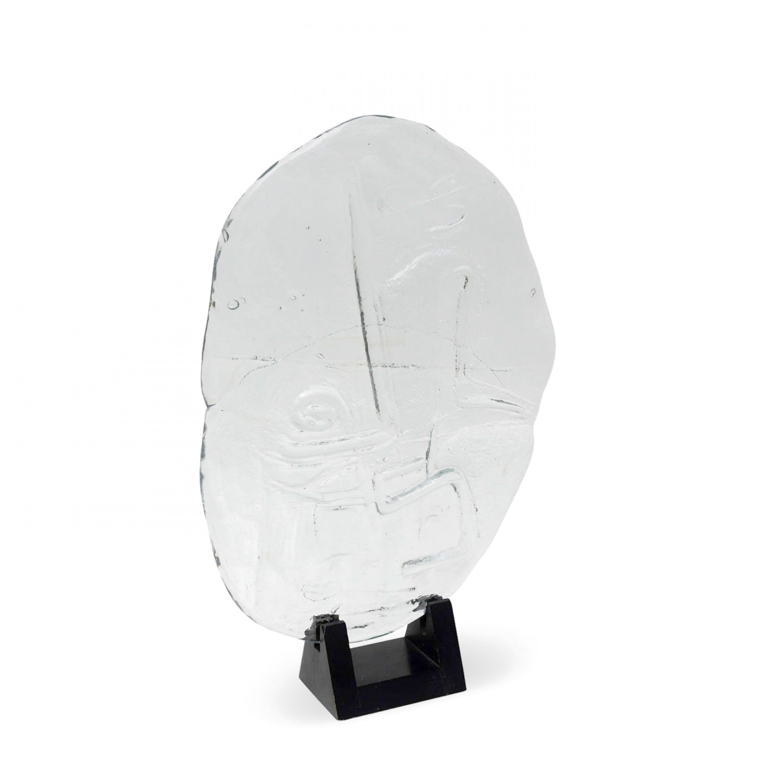 Swedish modern crystal sculpture orrefors 1970s