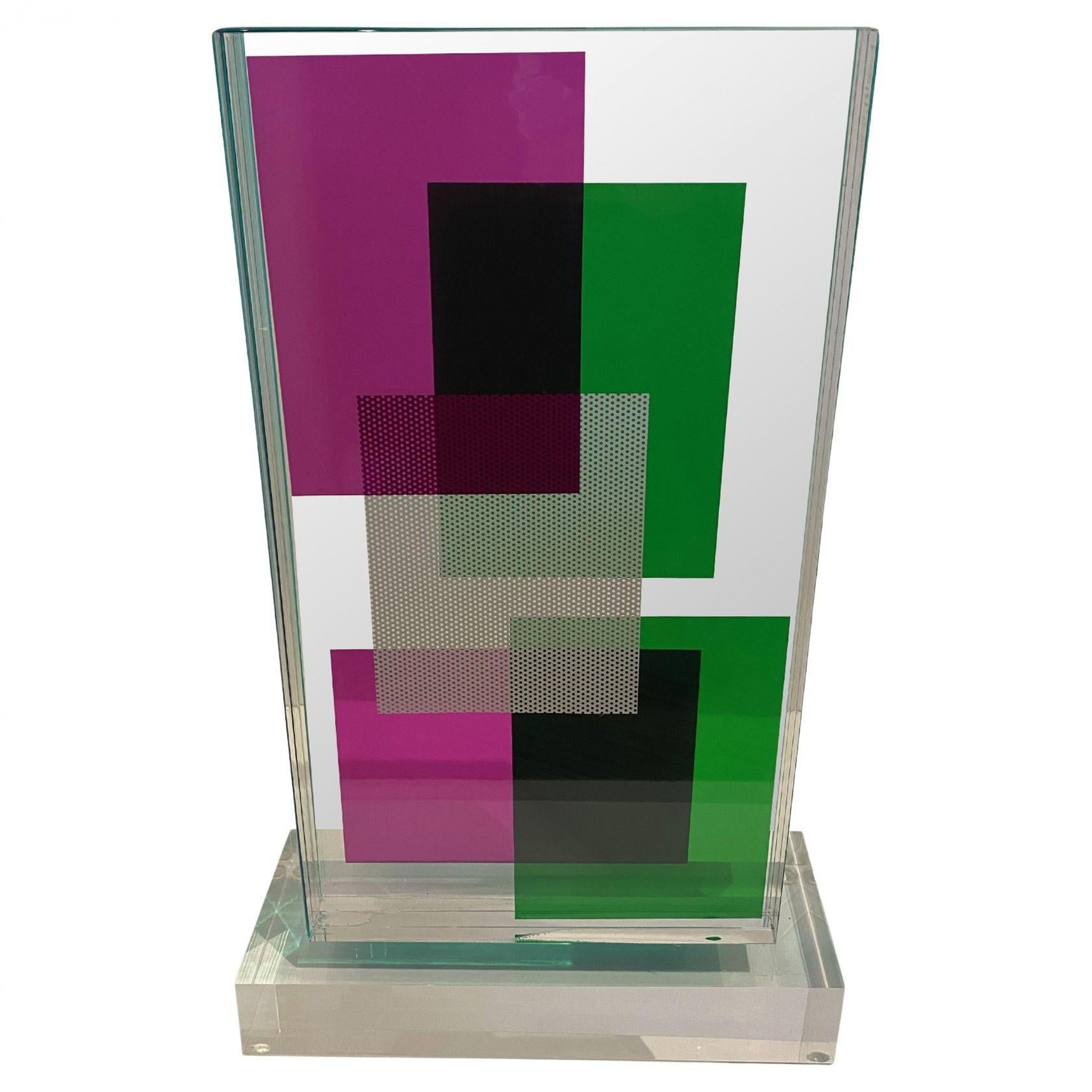 American modern lucite monolithic sculpture grace absi