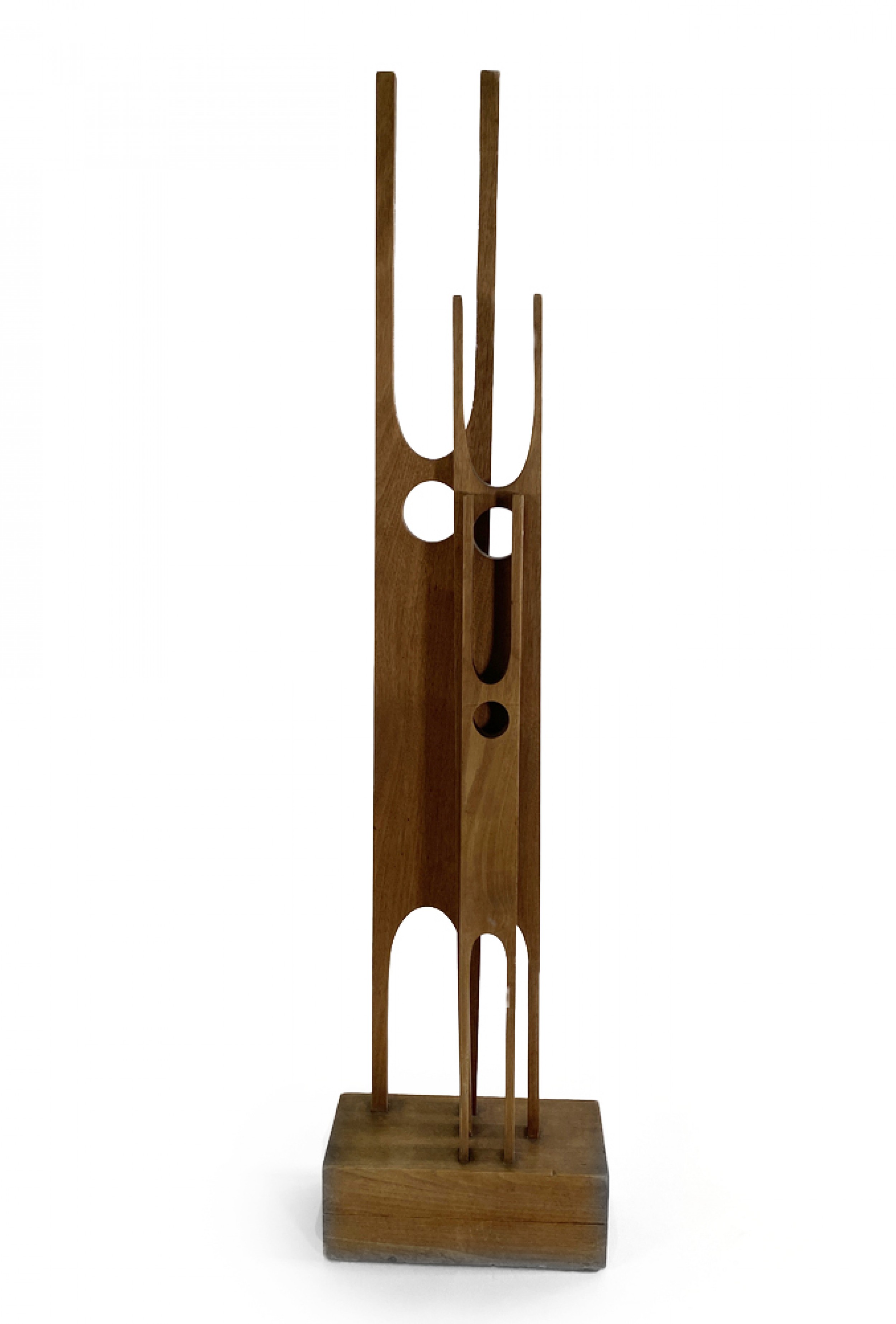 Modern hand carved wood sculpture