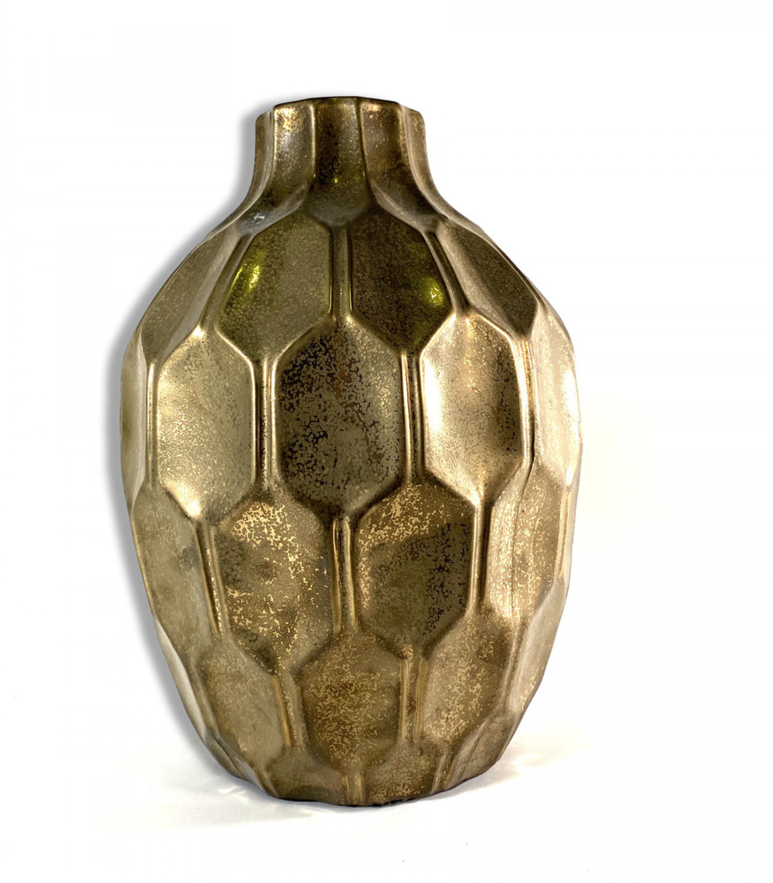 Italian modern gold ceramic vessel style of gio ponti 1