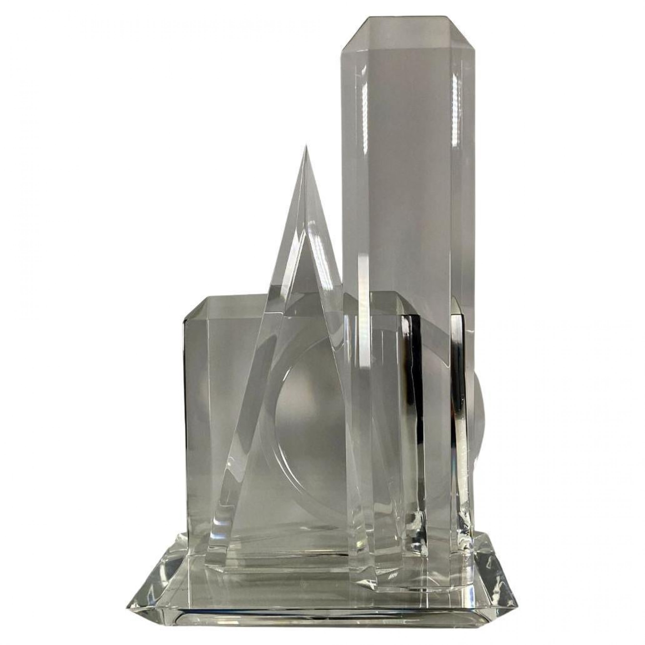 American modern lucite tabletop sculpture van teal