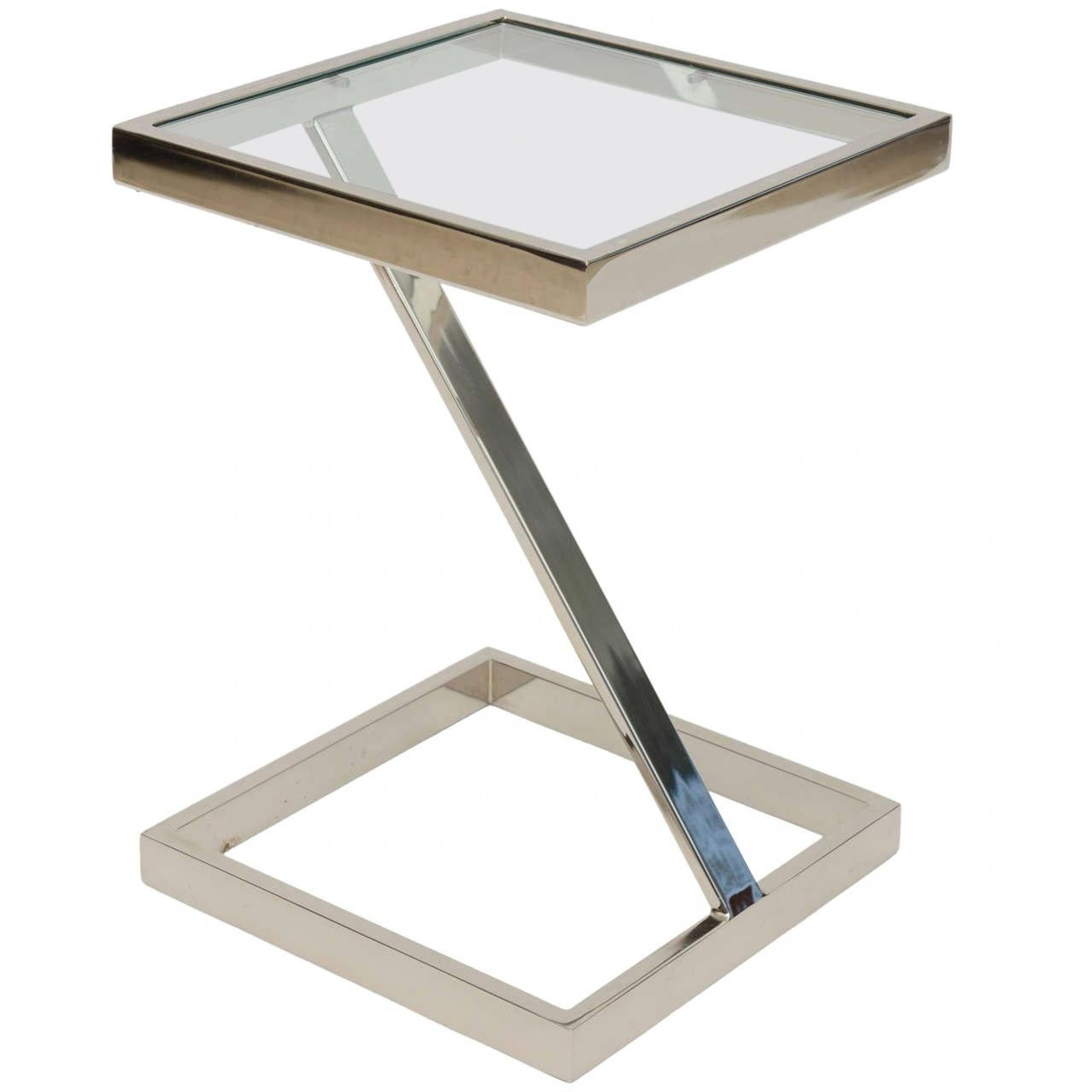 American modern chrome and glass side table pace collection 2475 each