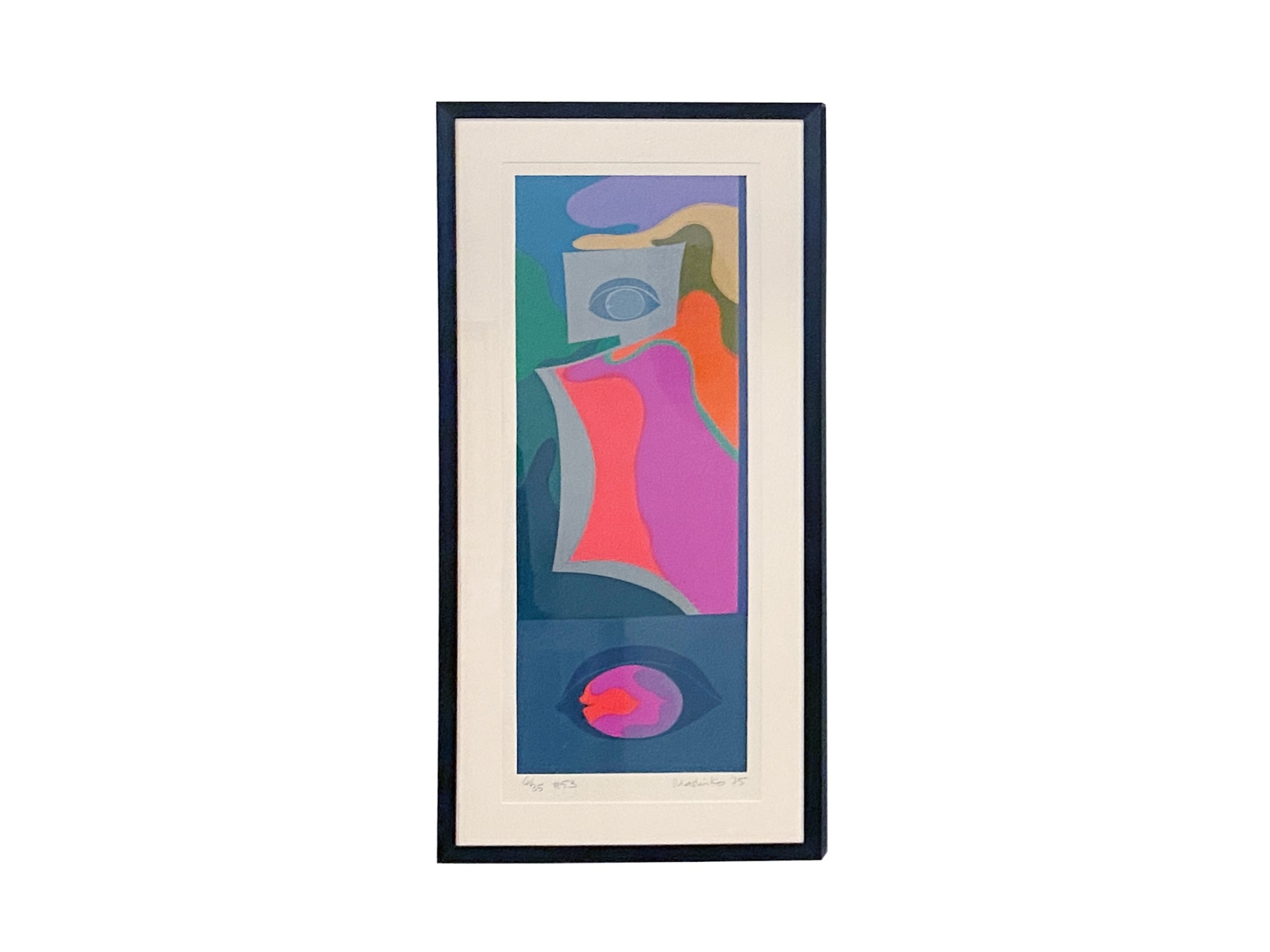 Japanese abstract expressionist serigraphs signed numbered mashiko c