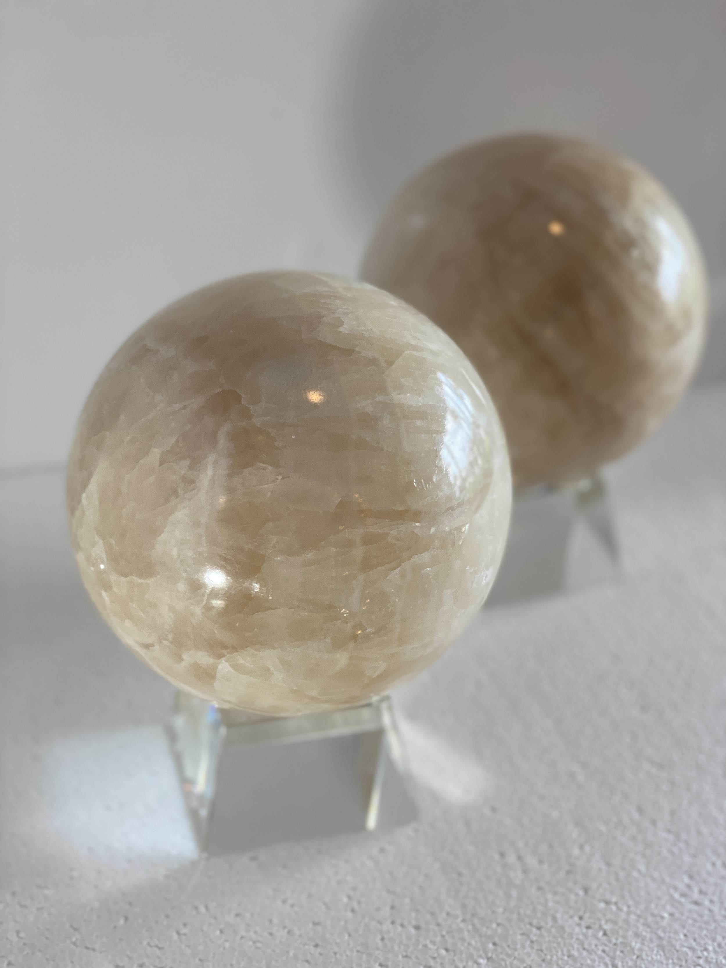 Collection of rock crystal spheres B