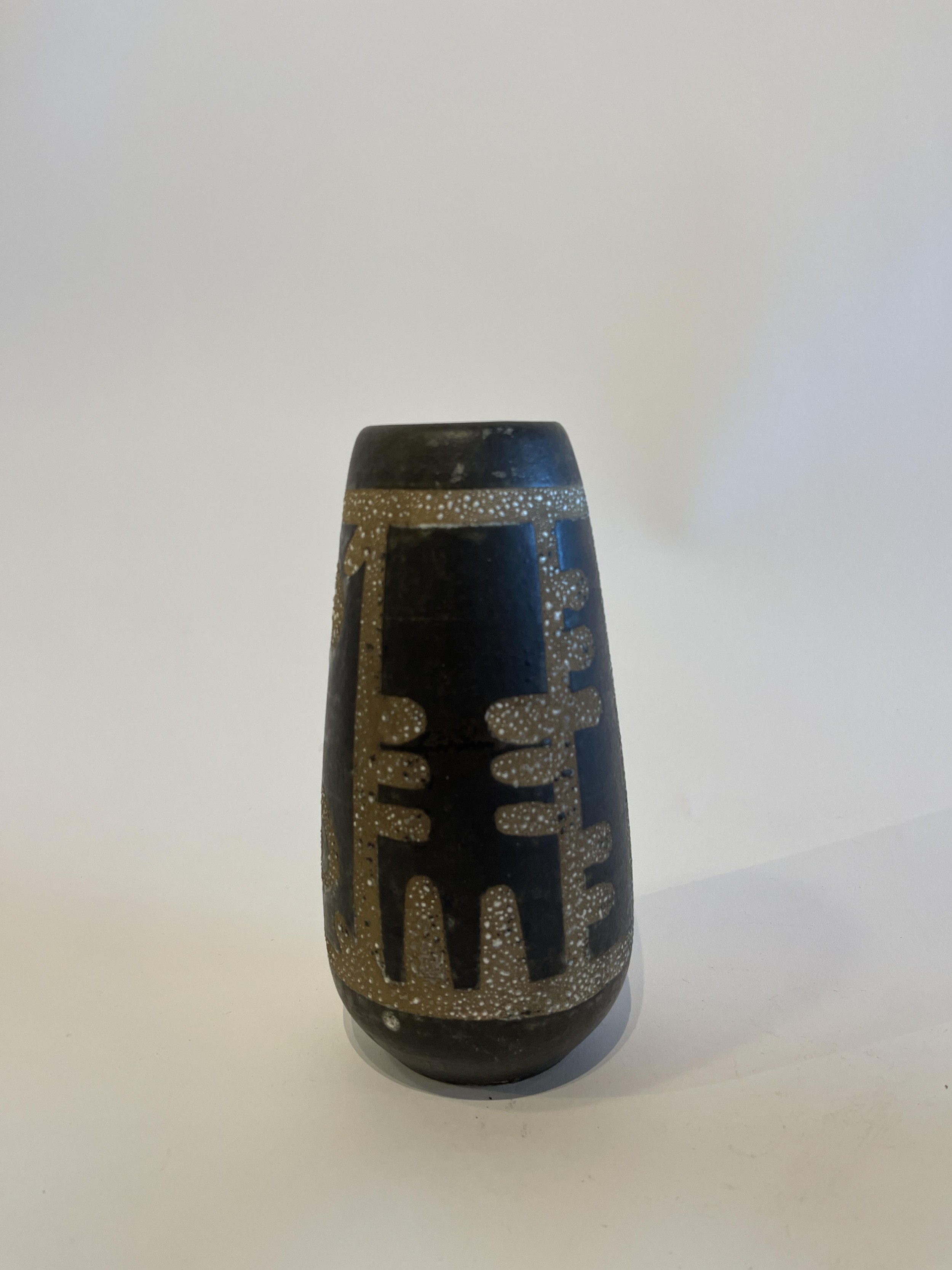 Israeli Mid Century Lapid Lava Glazed Ceramic Vase f