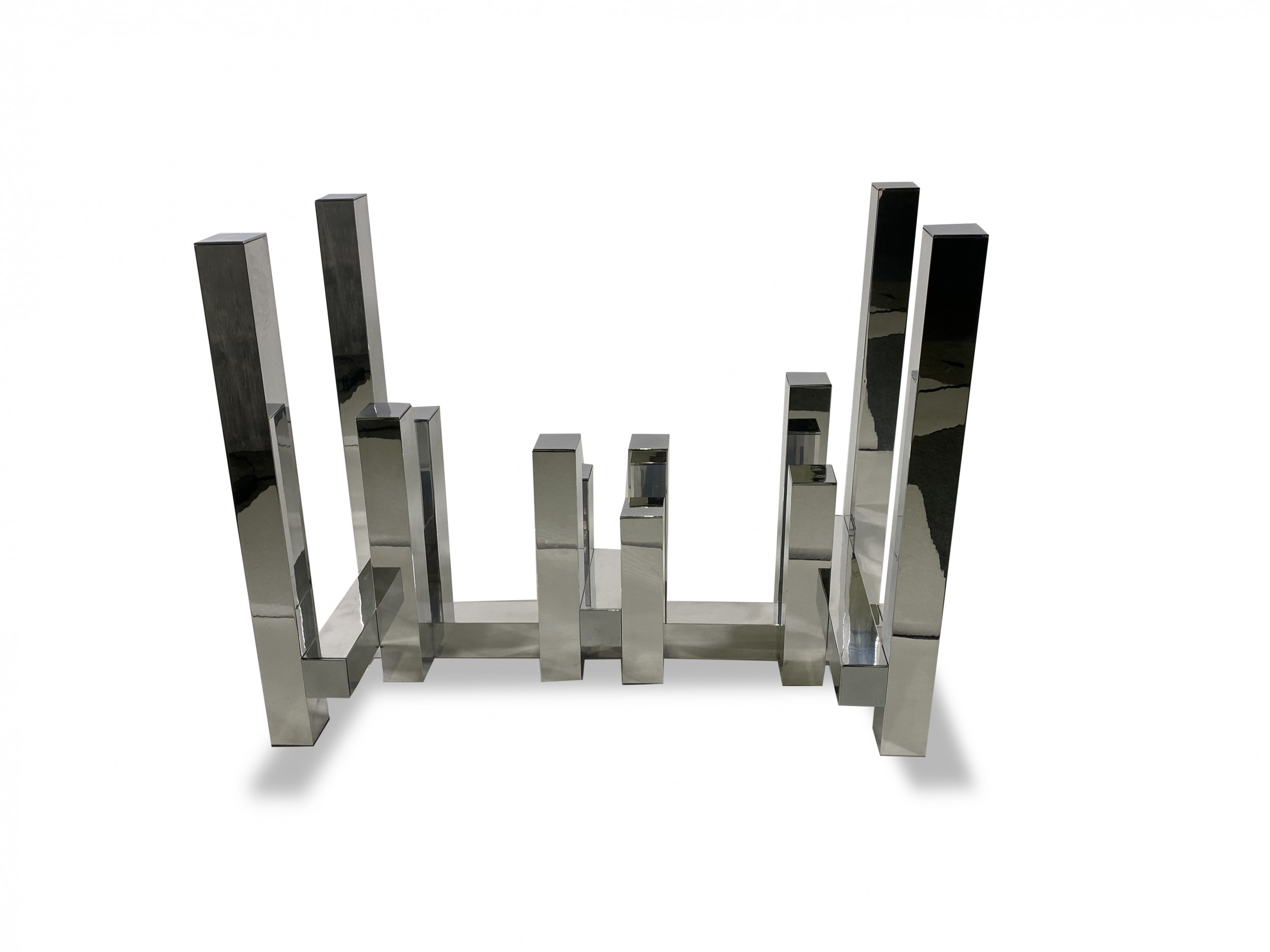 Paul mayan table base with glass