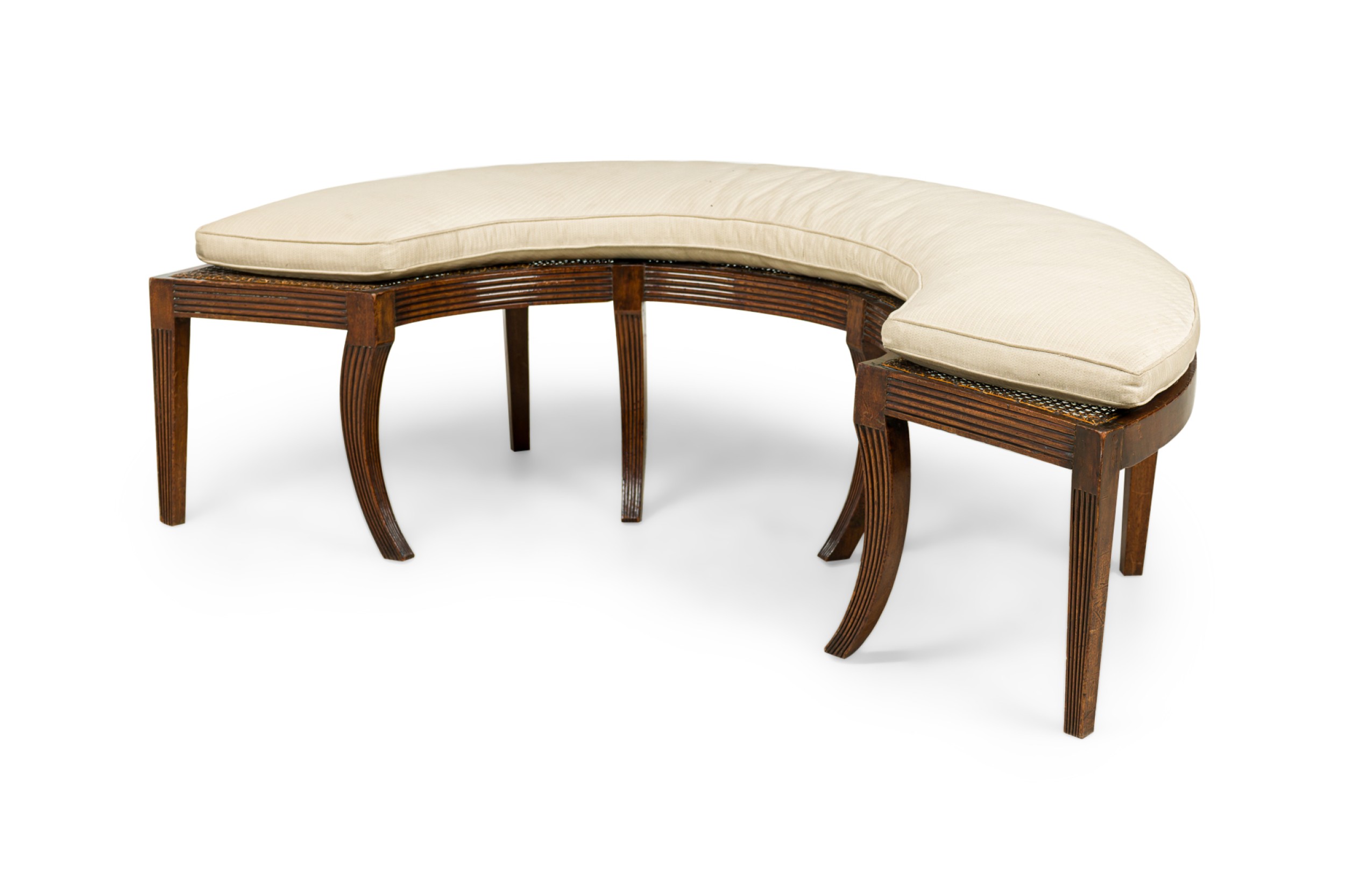 English regency mahogany  circular bench