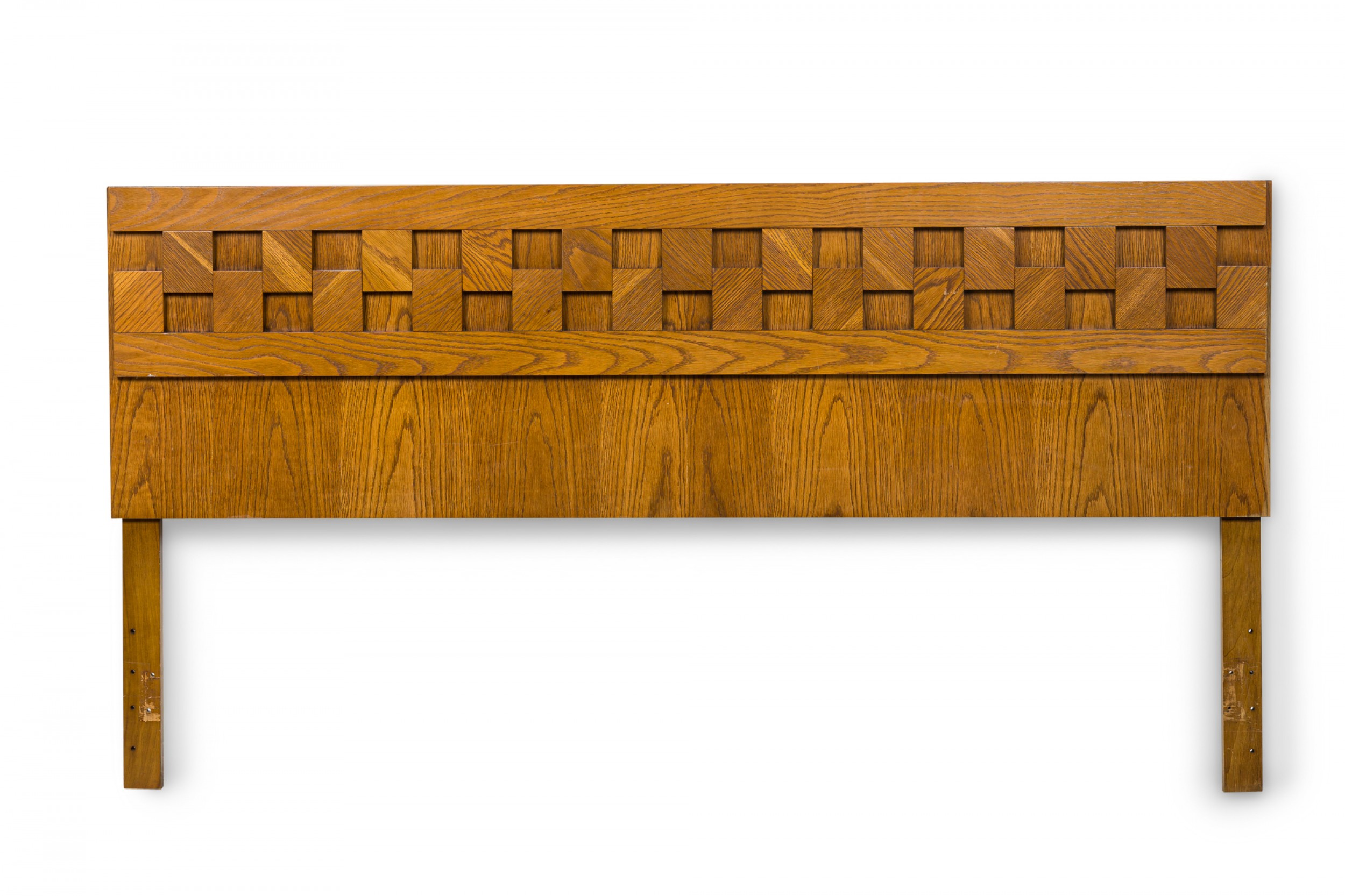 Lane furniture american mid century cubist blond wood headboard