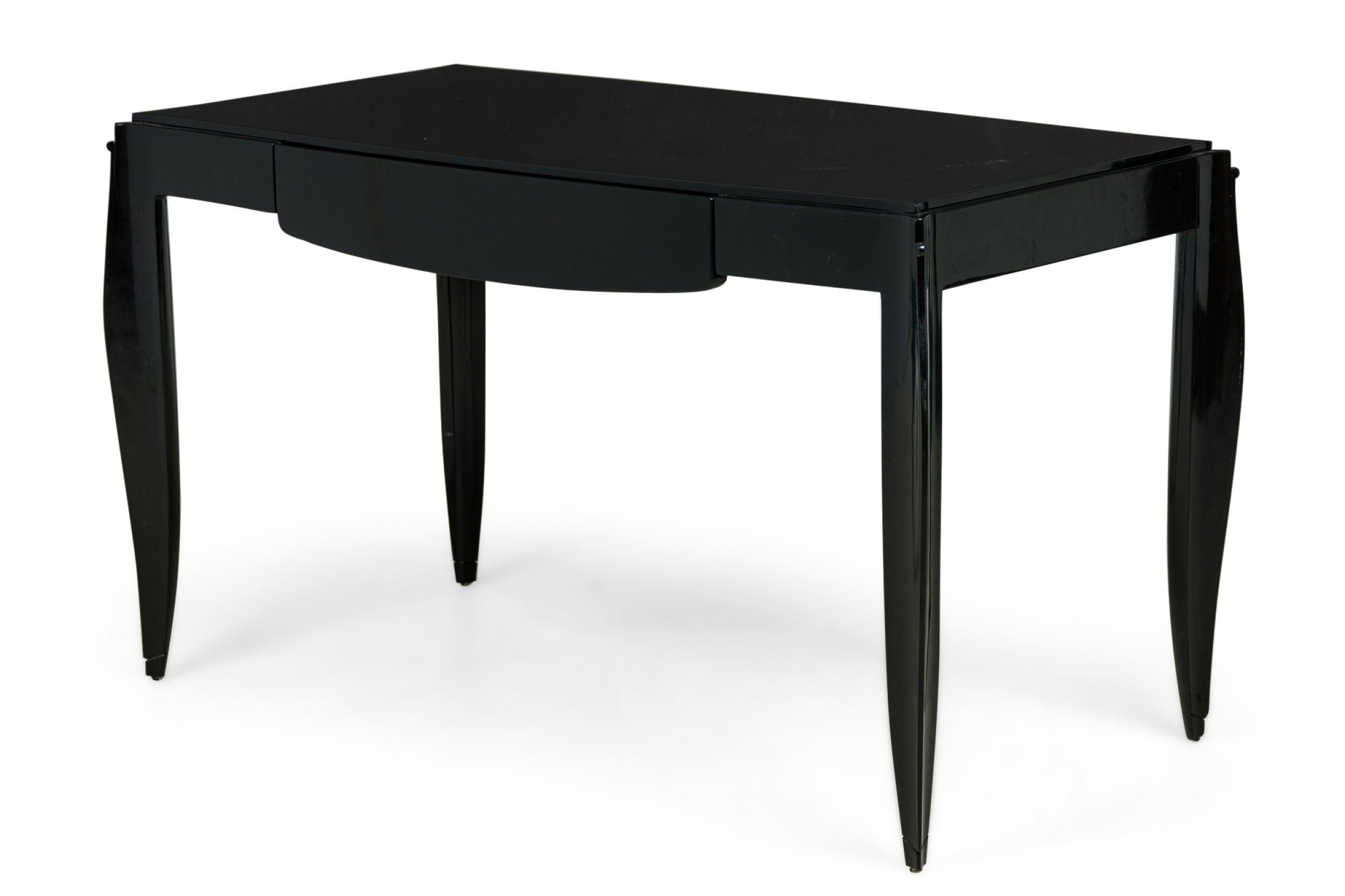 Jean pascaud art deco french black lacquered desk